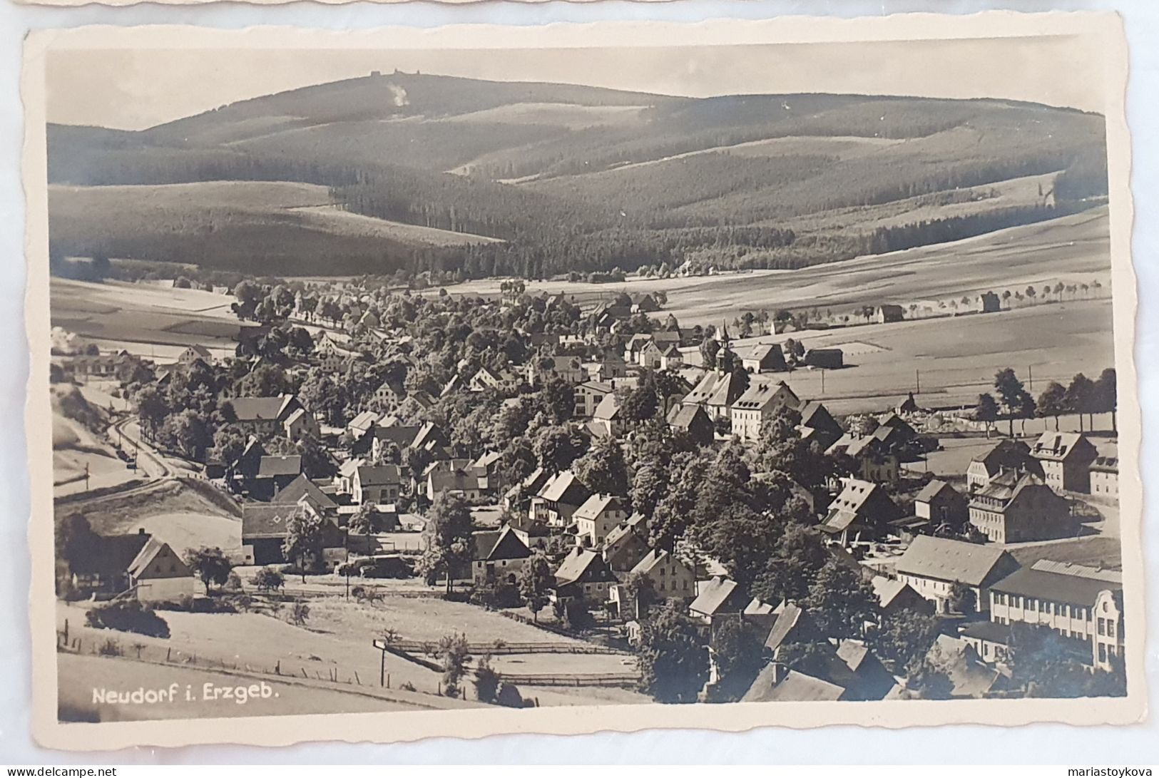 1936. Neudorf I. Erzgebirge. 2 Postkarten Echte Photographie - Sehmatal