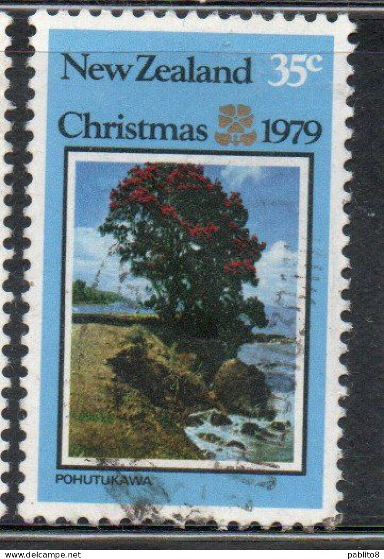 NEW ZEALAND NUOVA ZELANDA 1979 PUHUTUKAWA TREE CHRISTMAS NATALE NOEL WEIHNACHTEN NAVIDAD 35c USED USATO OBLITERE' - Usati