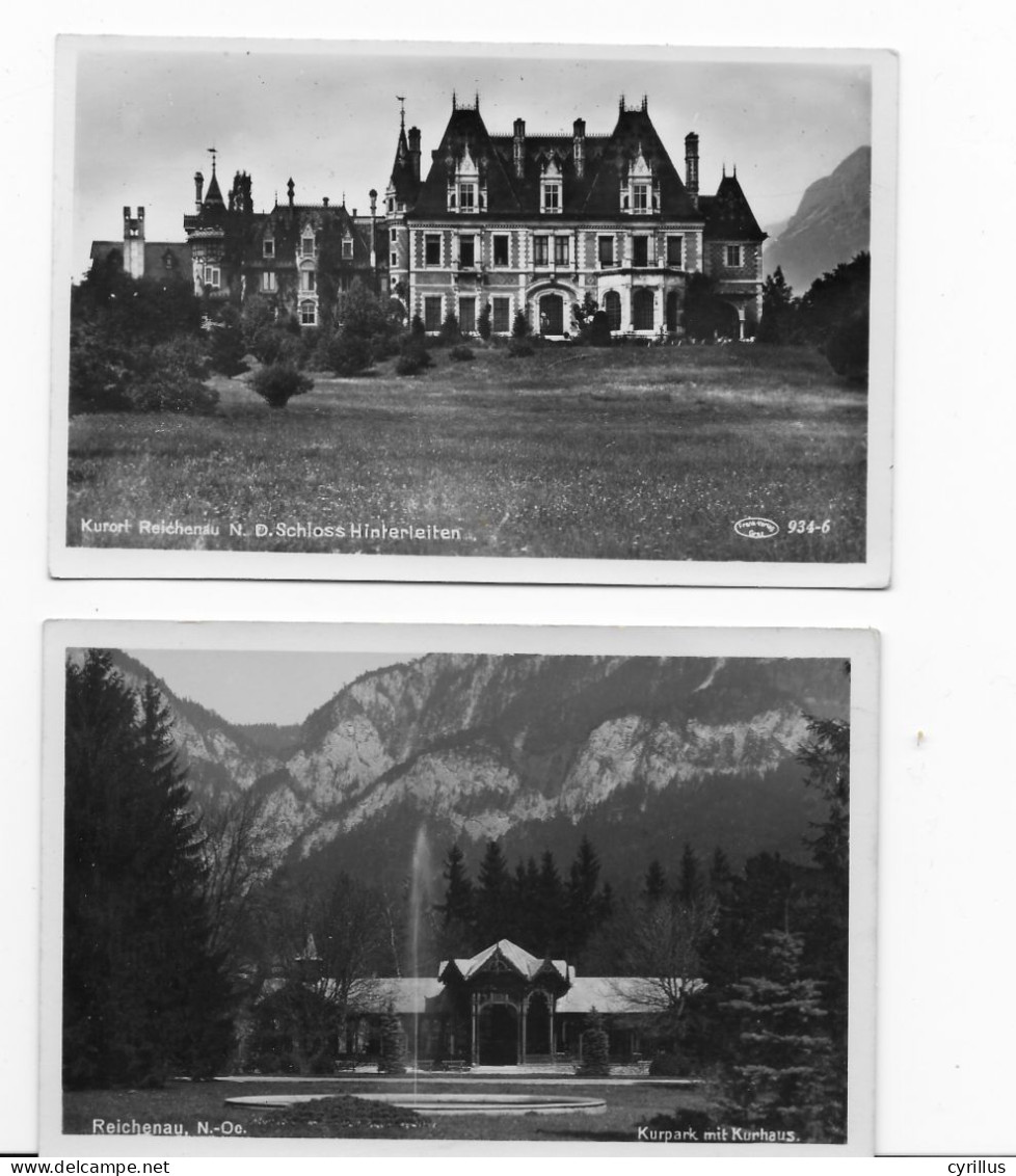 2 CPA - KURORT REICHENAU - SCHLOSS HINTERLEITEN - KURPARK - Raxgebiet