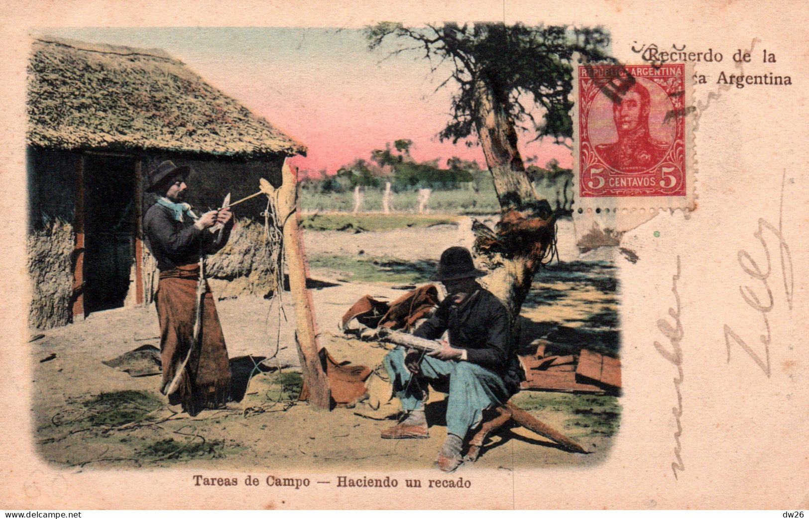 Ethnologie Argentine - Recuerdo De La Republica Argentina - Tareas De Campo, Haciendo Un Recado - Amérique