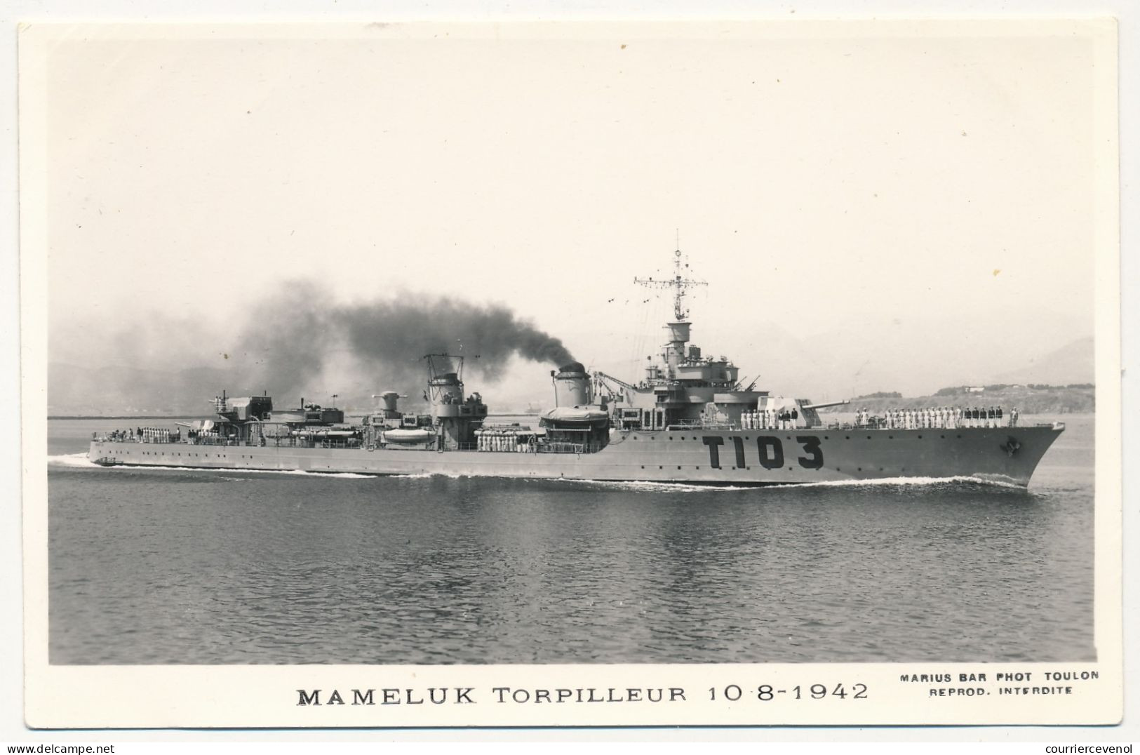 CPM - "MAMELUK" Torpilleur - 10/8/1942 - Guerre