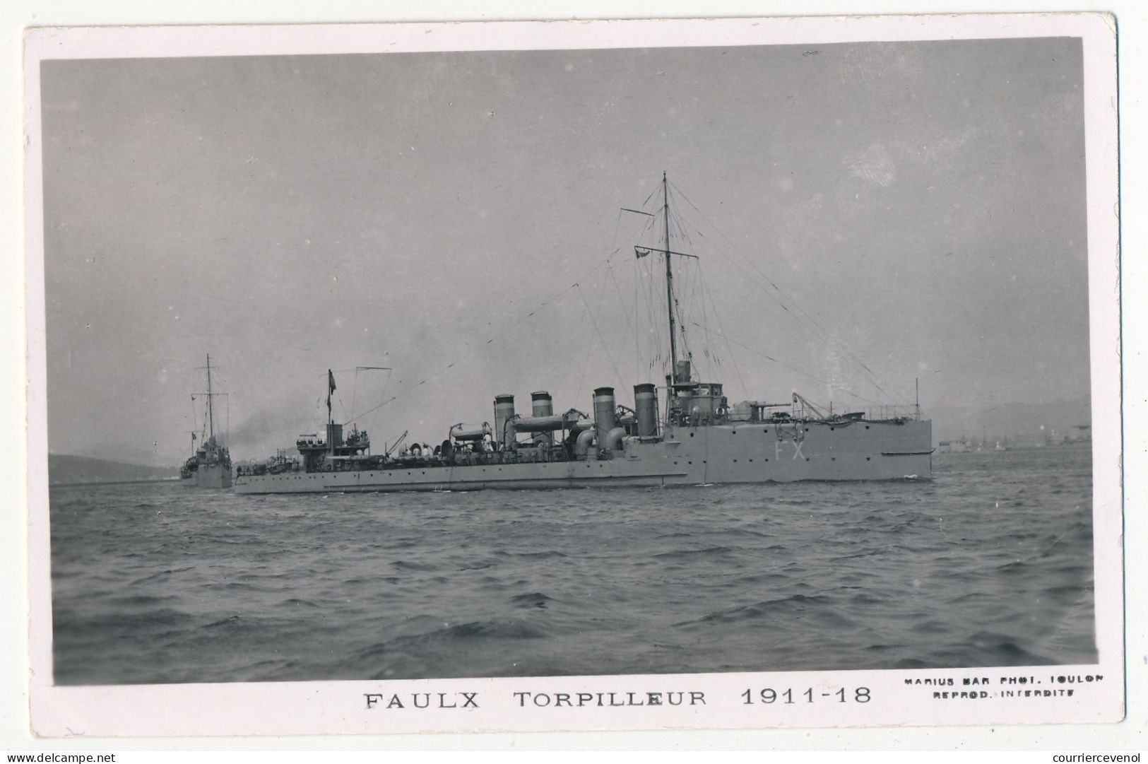 CPM - "FAULK" Torpilleur - 1911/18 - Guerre