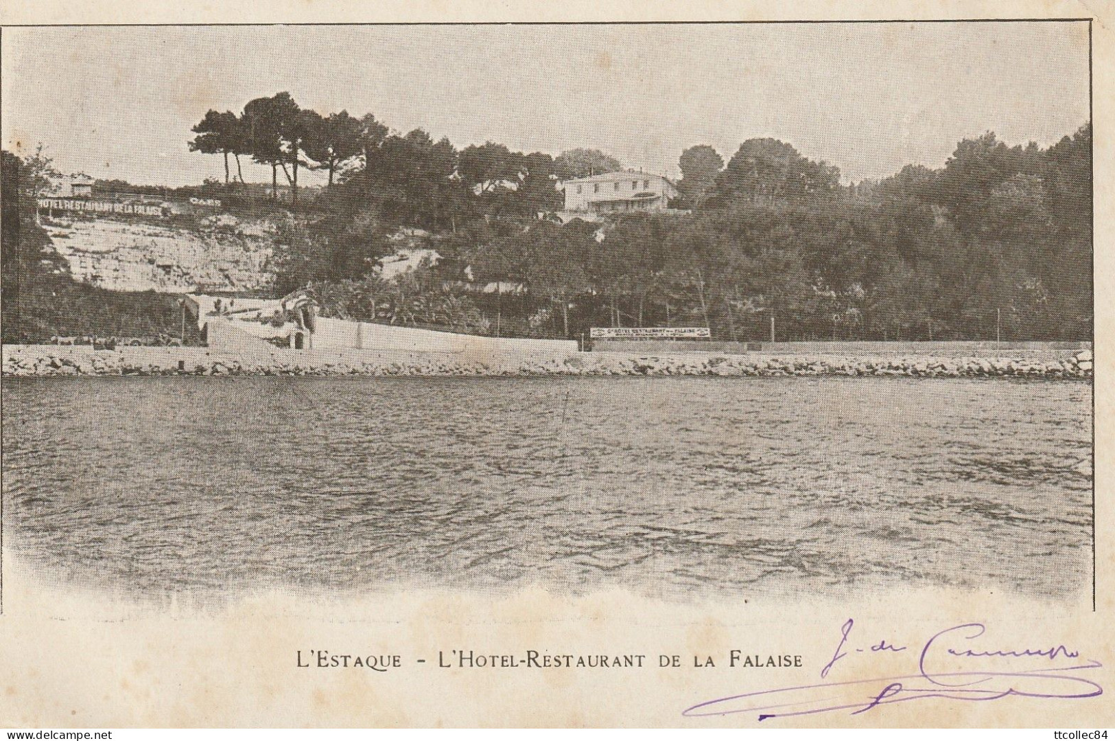 CPA-13-MARSEILLE-L'ESTAQUE-L'hôtel Restaurant De La Falaise - L'Estaque