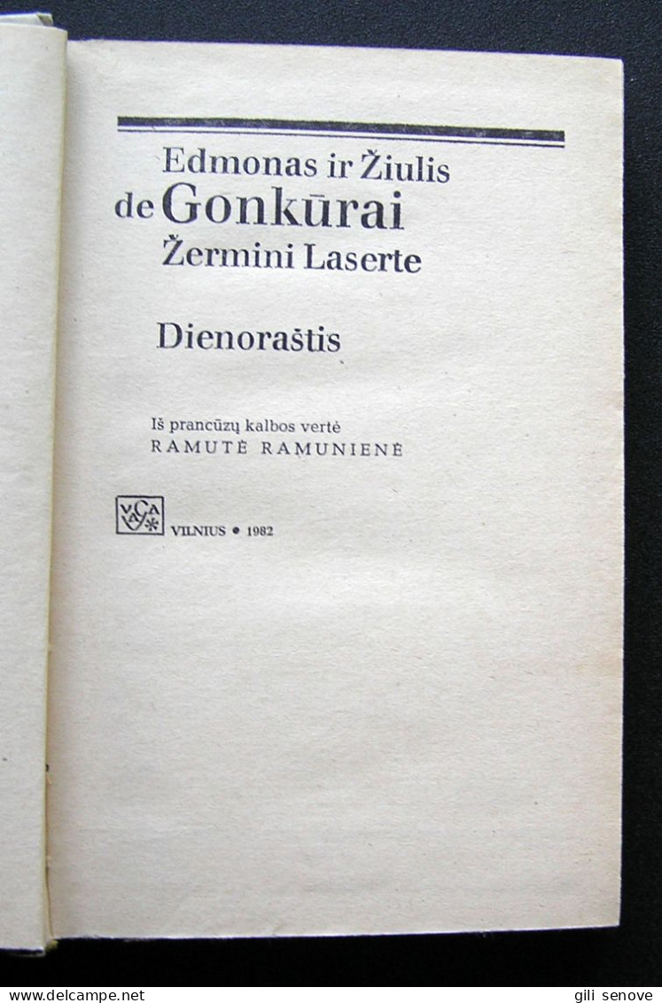 Lithuanian Book / Žermini Laserte. Dienoraštis Gonkūrai 1982 - Romane