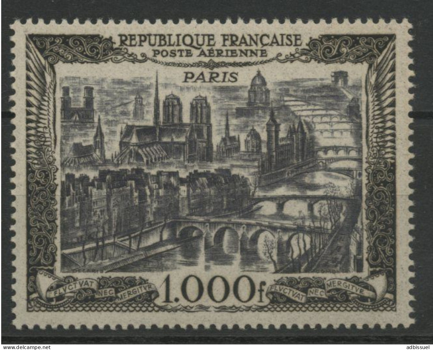 POSTE AERIENNE N° 29 Cote 165 € Neuf ** (MNH) 1000Fr Vue De Paris. Qualité TB - 1927-1959 Neufs