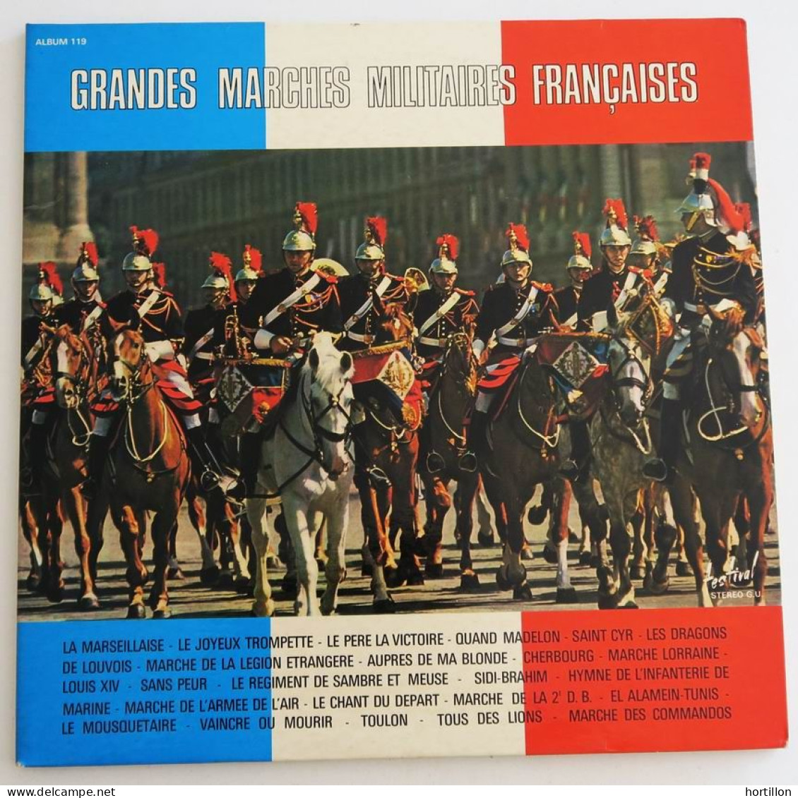 Disque Vinyle LP Double 33 Tours Grandes Marches Militaires Françaises - Compilaties