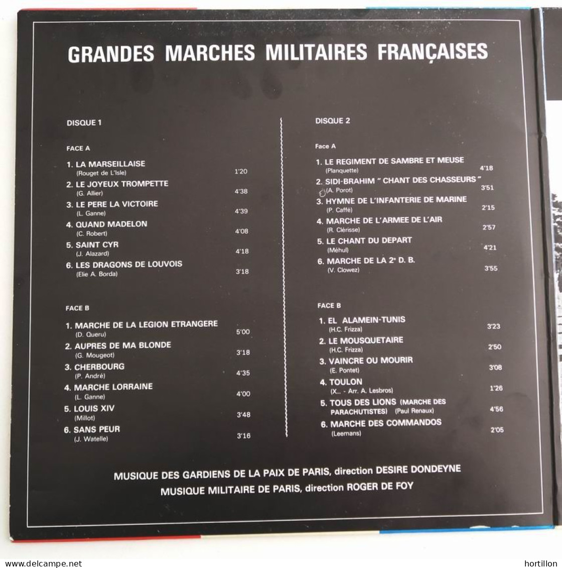 Disque Vinyle LP Double 33 Tours Grandes Marches Militaires Françaises - Compilaties