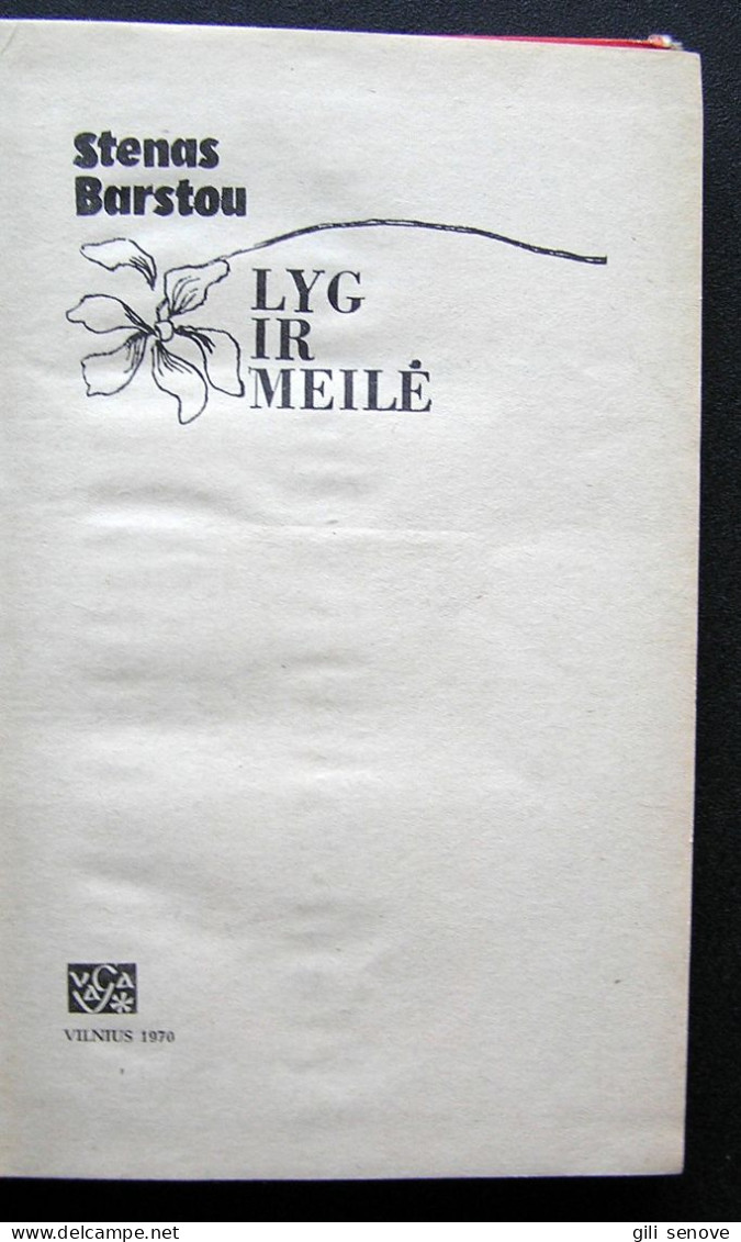 Lithuanian Book / Lyg Ir Meilė Stan Barstow 1970 - Romans