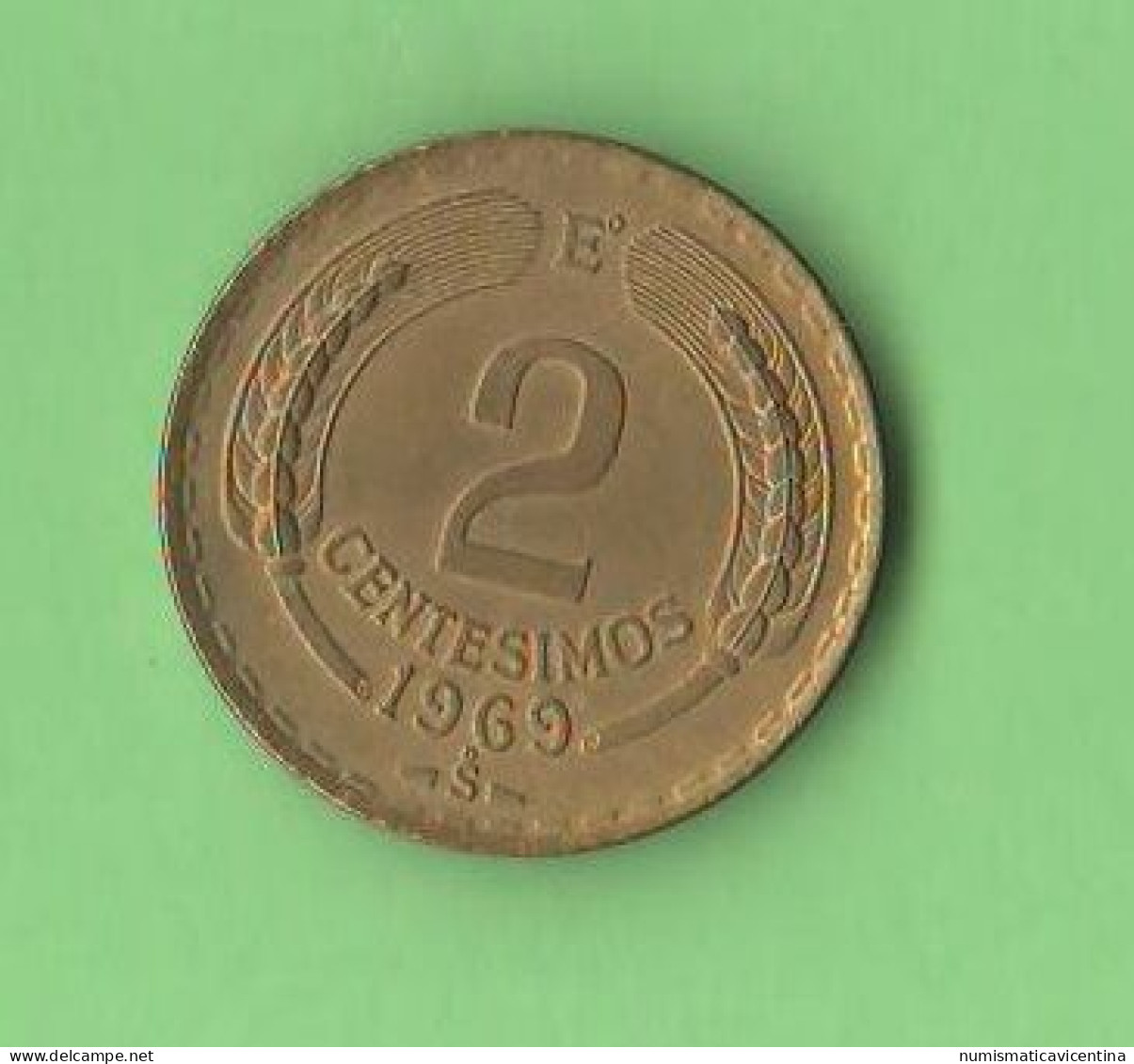 Cile Chile 2 Centesimos 1969 Aluminum + Bronze Coin - Chili