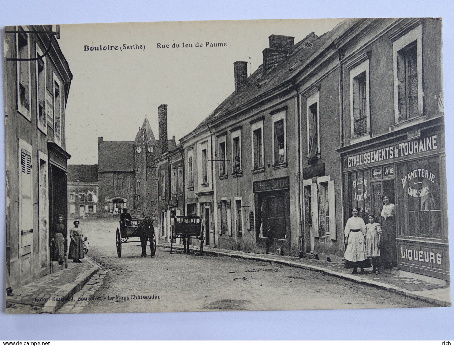 CPA 72 Sarthe -  Bouloire - Rue Du Jeu De Paume - Bouloire