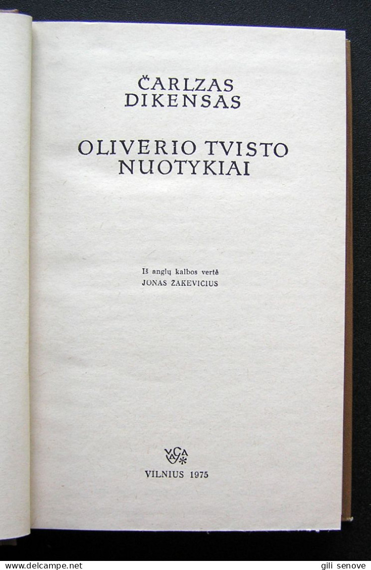 Lithuanian Book / Oliverio Tvisto Nuotykiai Charles Dickens 1975 - Novelas