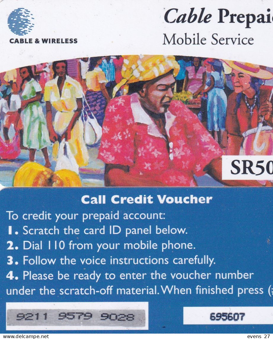 SEYCHELLES-SR 50- PRE PAID CARD-USED. - Seychelles