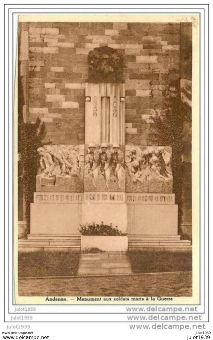 ANDENNE ..--  Monument Aux Soldats Morts à La Guerre . 1935 Vers AUDERGHEM ( Mr Joseph LIGOL ) . Voir Verso . - Andenne