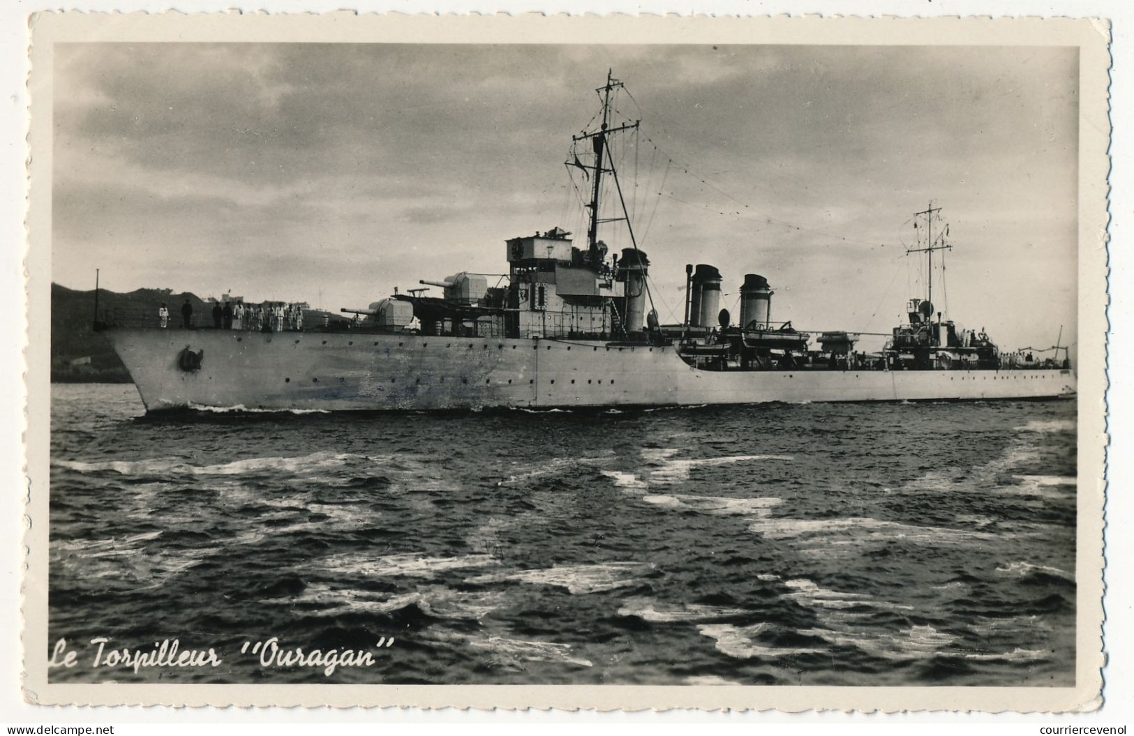 CPSM -  Le Torpilleur "OURAGAN" - Warships