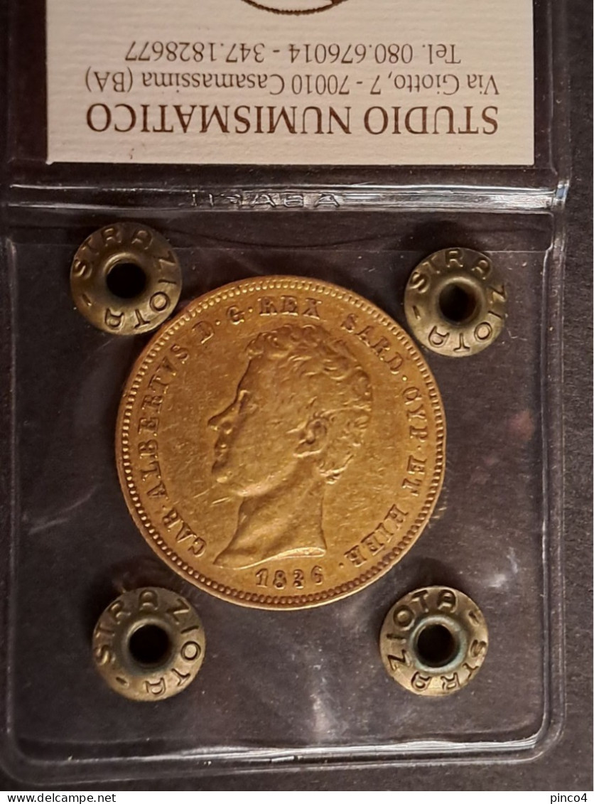 REGNO DI SARDEGNA CARLO ALBERTO  50 LIRE 1836 TORINO * ORO - GOLD - OR * - Italian Piedmont-Sardinia-Savoie