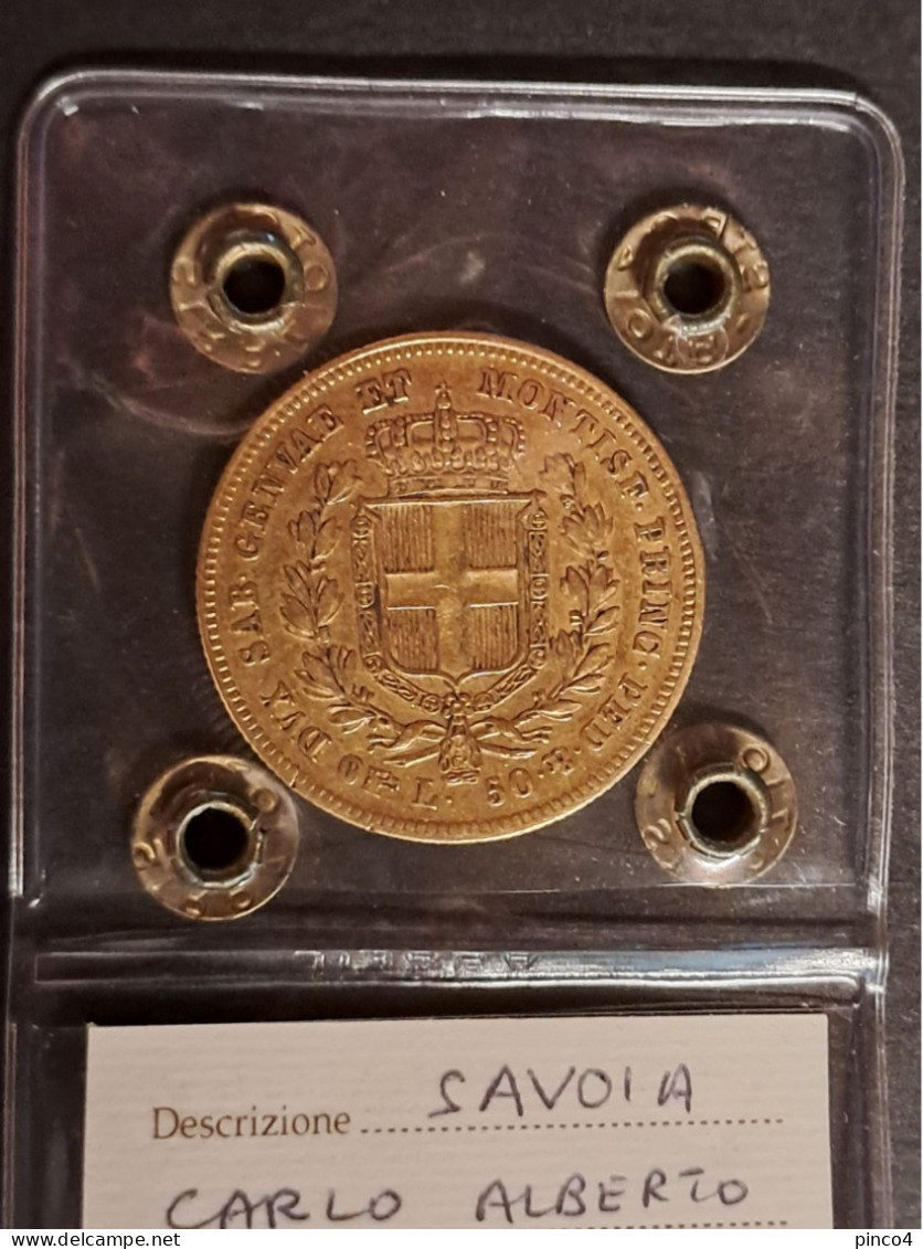 REGNO DI SARDEGNA CARLO ALBERTO  50 LIRE 1836 TORINO * ORO - GOLD - OR * - Italian Piedmont-Sardinia-Savoie