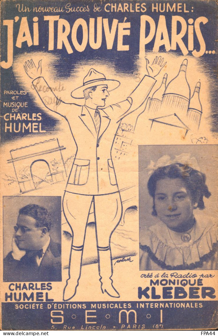 CHARLES HUMEL    " J'AI TROUVE PARIS  " - Chant Soliste