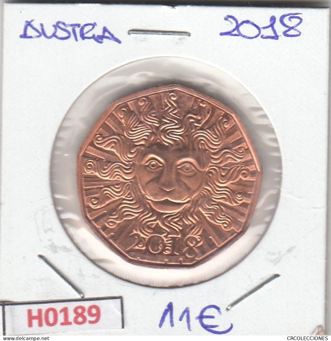 H0189 MONEDA AUSTRIA 5 EUROS 2018 SIN CIRCULAR - Autriche