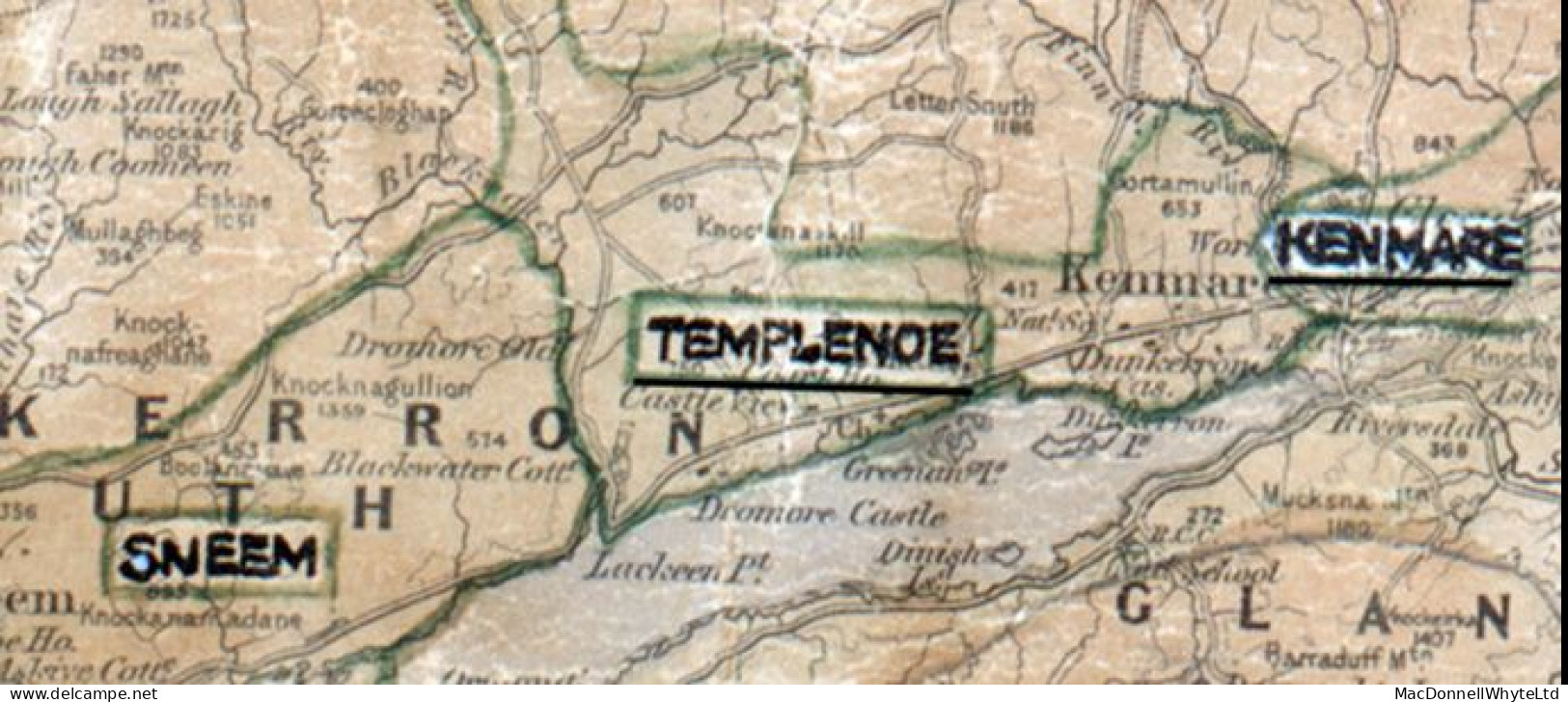 Ireland Tipperary Kerry 1809 Letter To Archdeacon St. Leger At Templenoe With Clear TIPPERARY/108 Mileage Mark, No Charg - Vorphilatelie