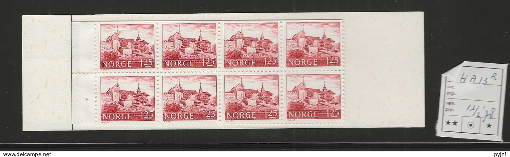 1978 MNH Norway, Booklet Facit HA 13-R - Markenheftchen