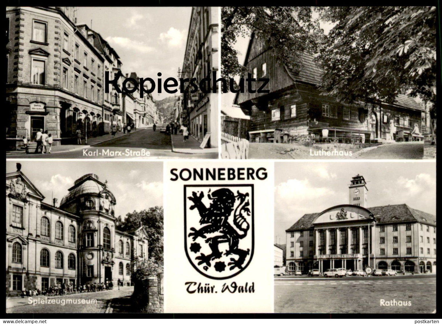 ÄLTERE POSTKARTE SONNEBERG KARL-MARX-STRASSE LUTHERHAUS SPIELZEUGMUSEUM RATHAUS THÜRINGEN AK Ansichtskarte Postcard Cpa - Sonneberg