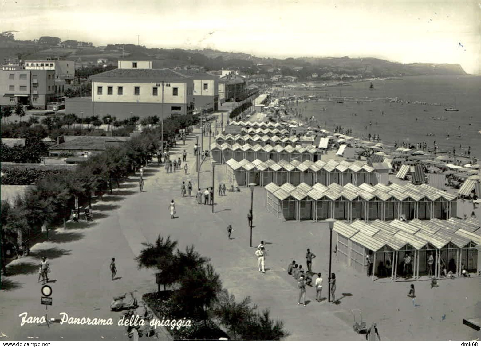 FANO - PANORAMA DALLA SPIAGGIA - EDIZIONE IDEA - SPEDITA - 1950s (17642) - Fano