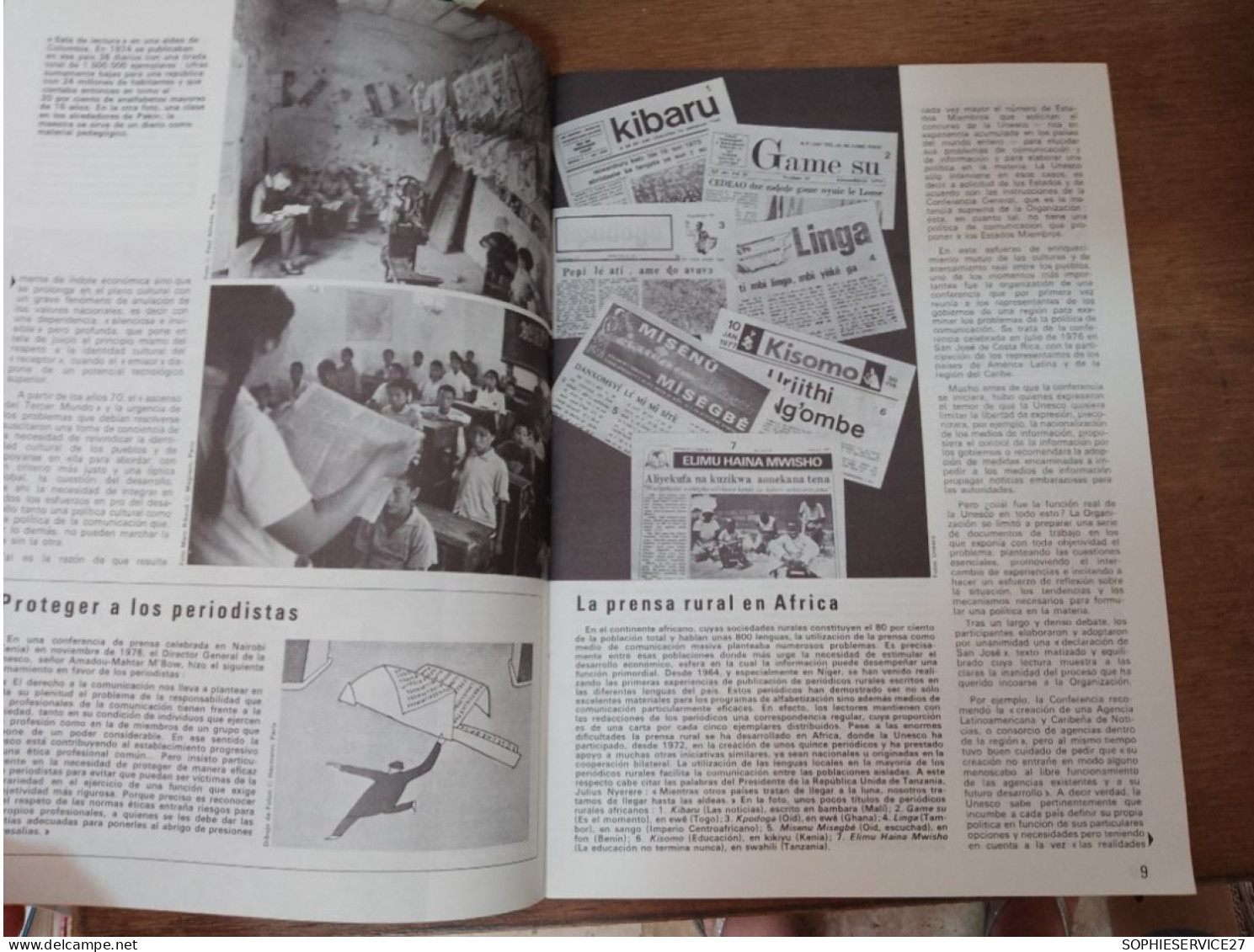 130 //  EL CORREO / UNA VENTANA ABIERTA AL MUNDO / UNESCO 1977 / UN GRAN DEBATE MUNDIAL DESEQUILIBRIO DE LA INFORMACION - Cultura