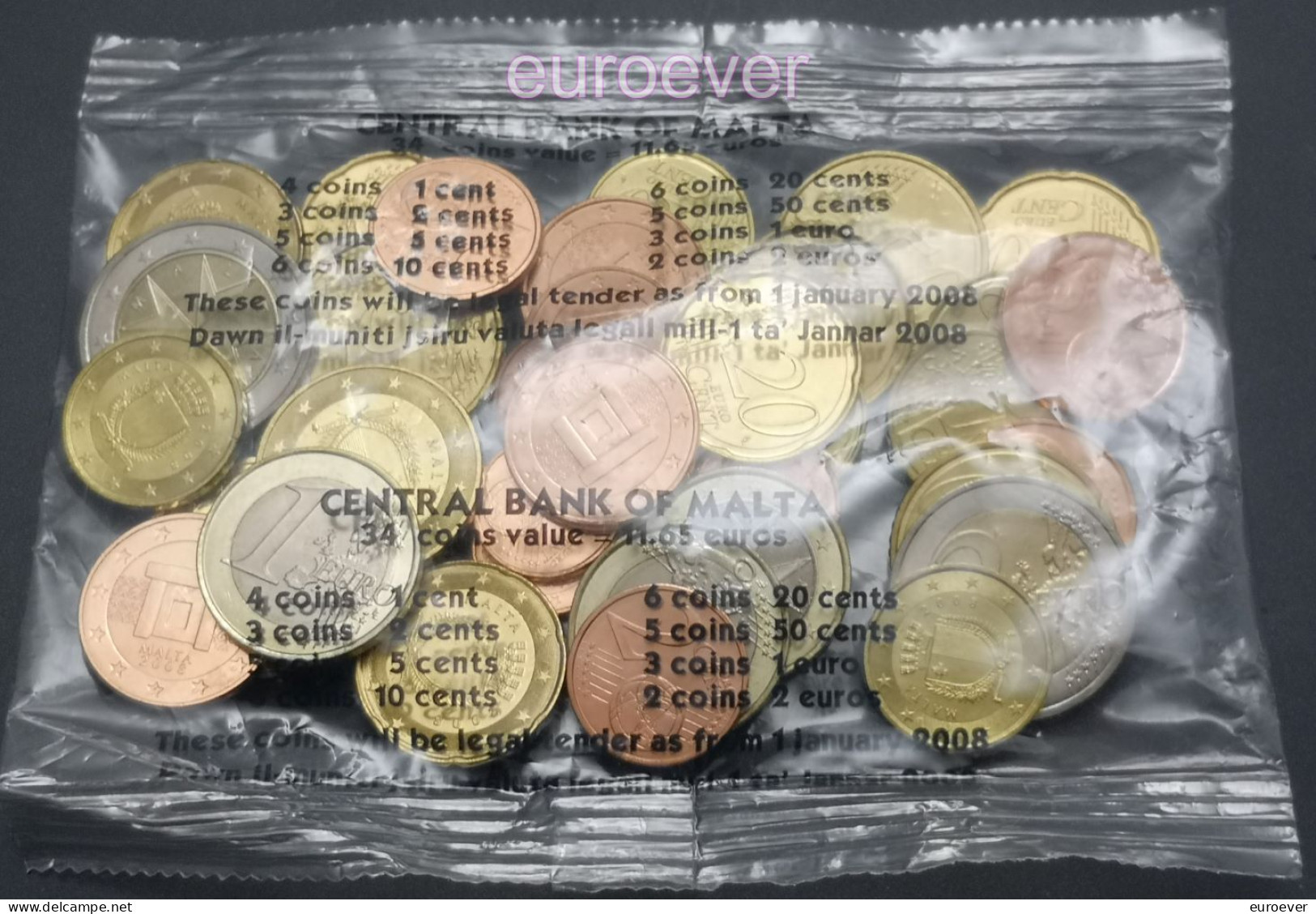 11.65 Euro Starterkit 2008 Malta UNC - Malte