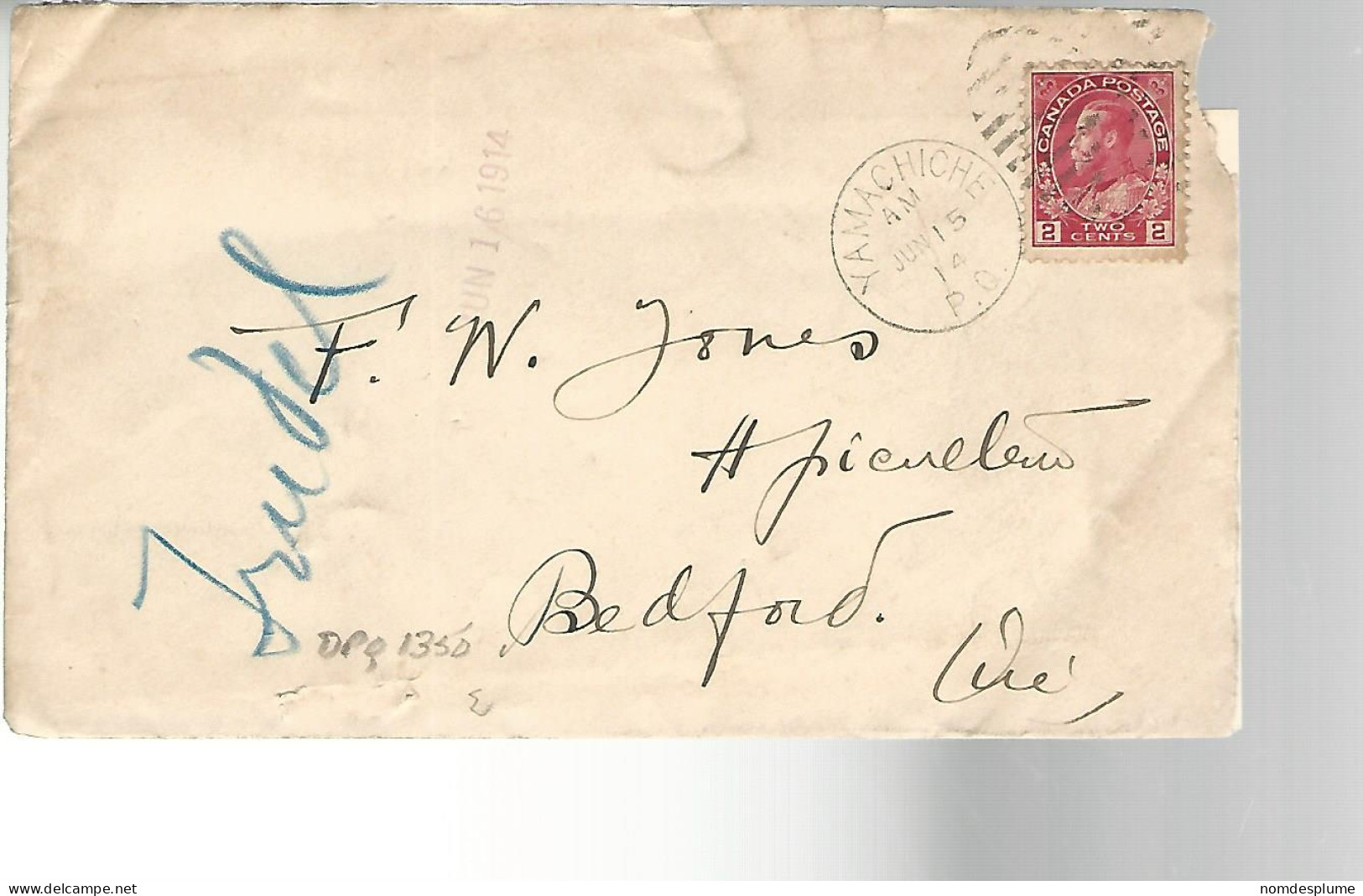 52065 ) Cover Canada  Postmark Duplex With Enclosure - 1903-1954 De Koningen