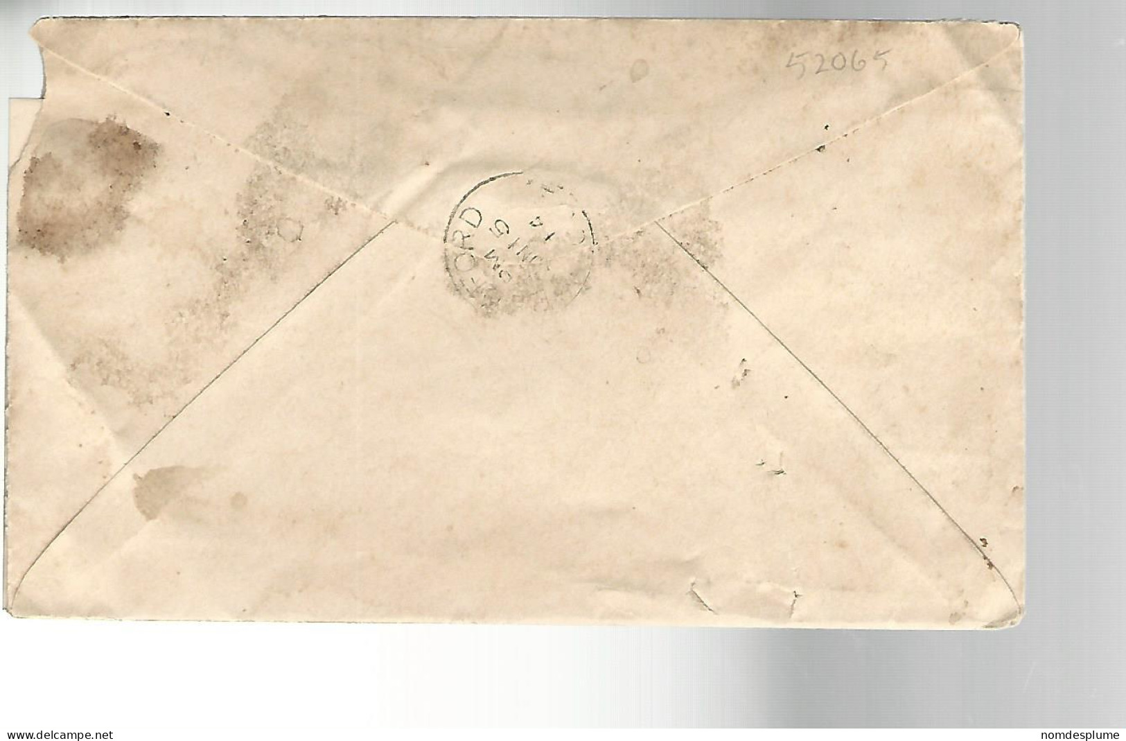 52065 ) Cover Canada  Postmark Duplex With Enclosure - 1903-1954 Könige