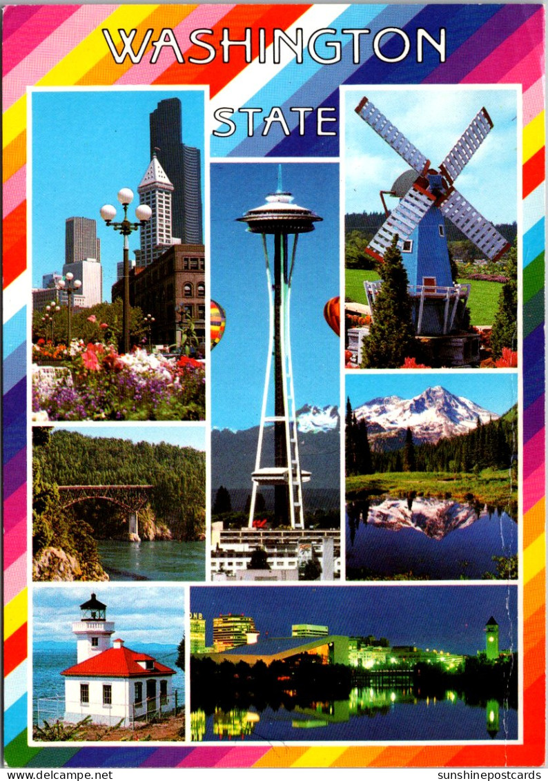 Washington Multi View Space Needle Lighthouse Windmill And More - Seattle