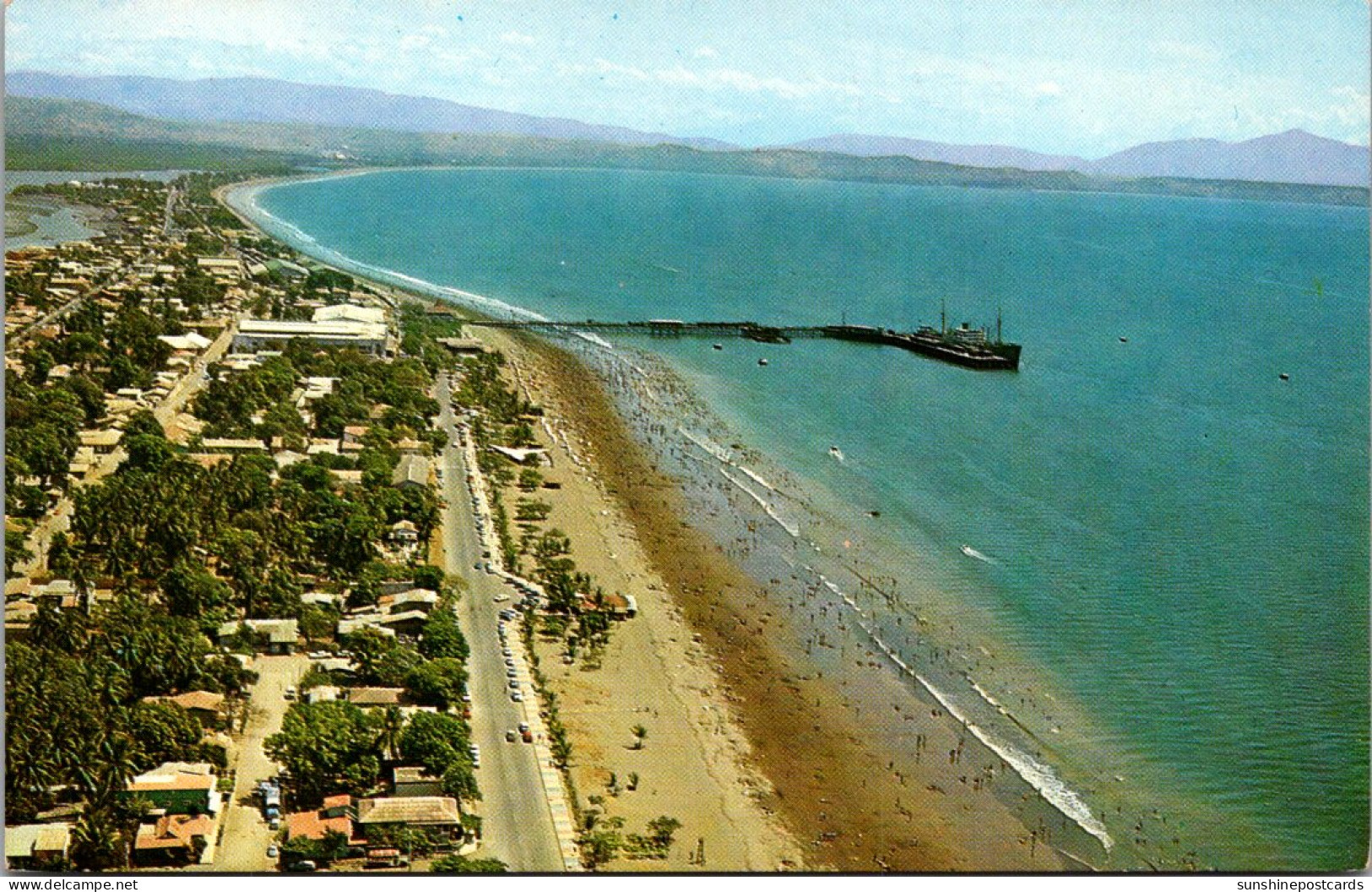 Costa Rica Aerial View Of Beach And The Tourists Promenade In Puntarenas - Costa Rica