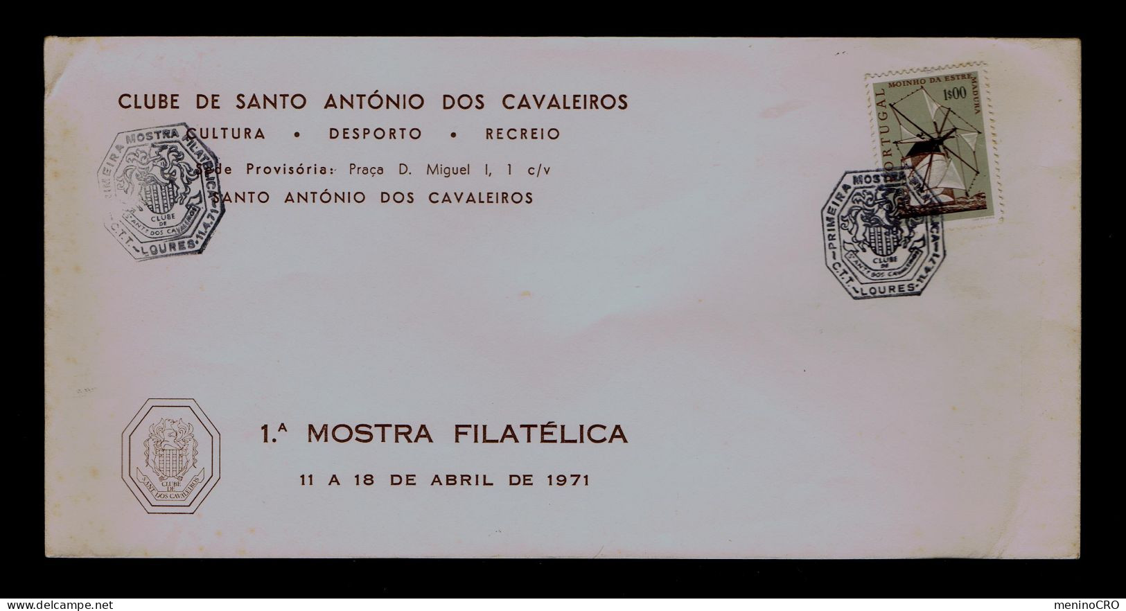 Gc7873 PORTUGAL Coat Of Arms Brasons Santo Antonio Dos Cavaleiros Club Village 1971 Phil.exh. - Other & Unclassified