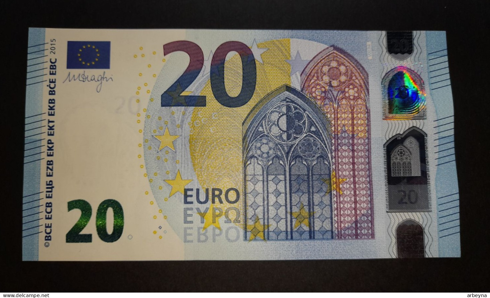 RARE - Spain 20VH V003 UNC  Draghi  Signature - 20 Euro