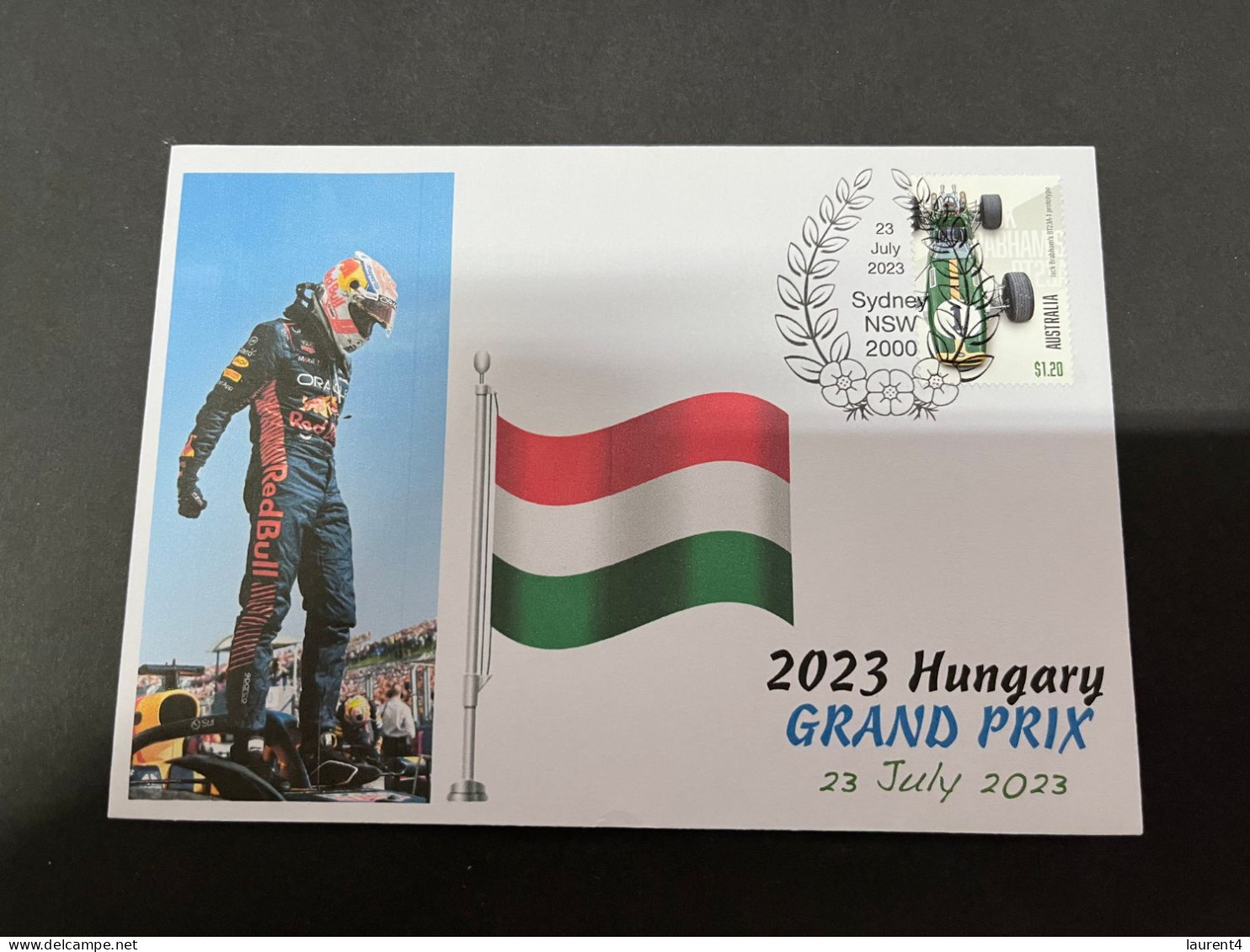 28-8-2023 (3 T 28) Formula One - 2023 Hungary Grand Prix - Winner Max Verstappen (23 July 2023) OZ Formula I Stamp - Other & Unclassified