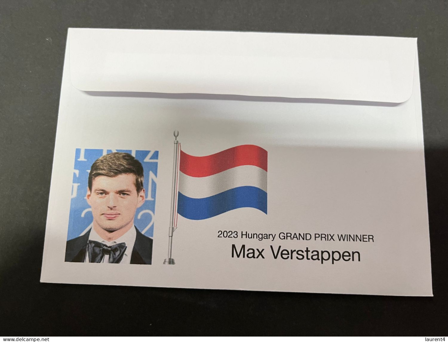 28-8-2023 (3 T 28) Formula One - 2023 Hungary Grand Prix - Winner Max Verstappen (23 July 2023) OZ Formula I Stamp - Otros & Sin Clasificación