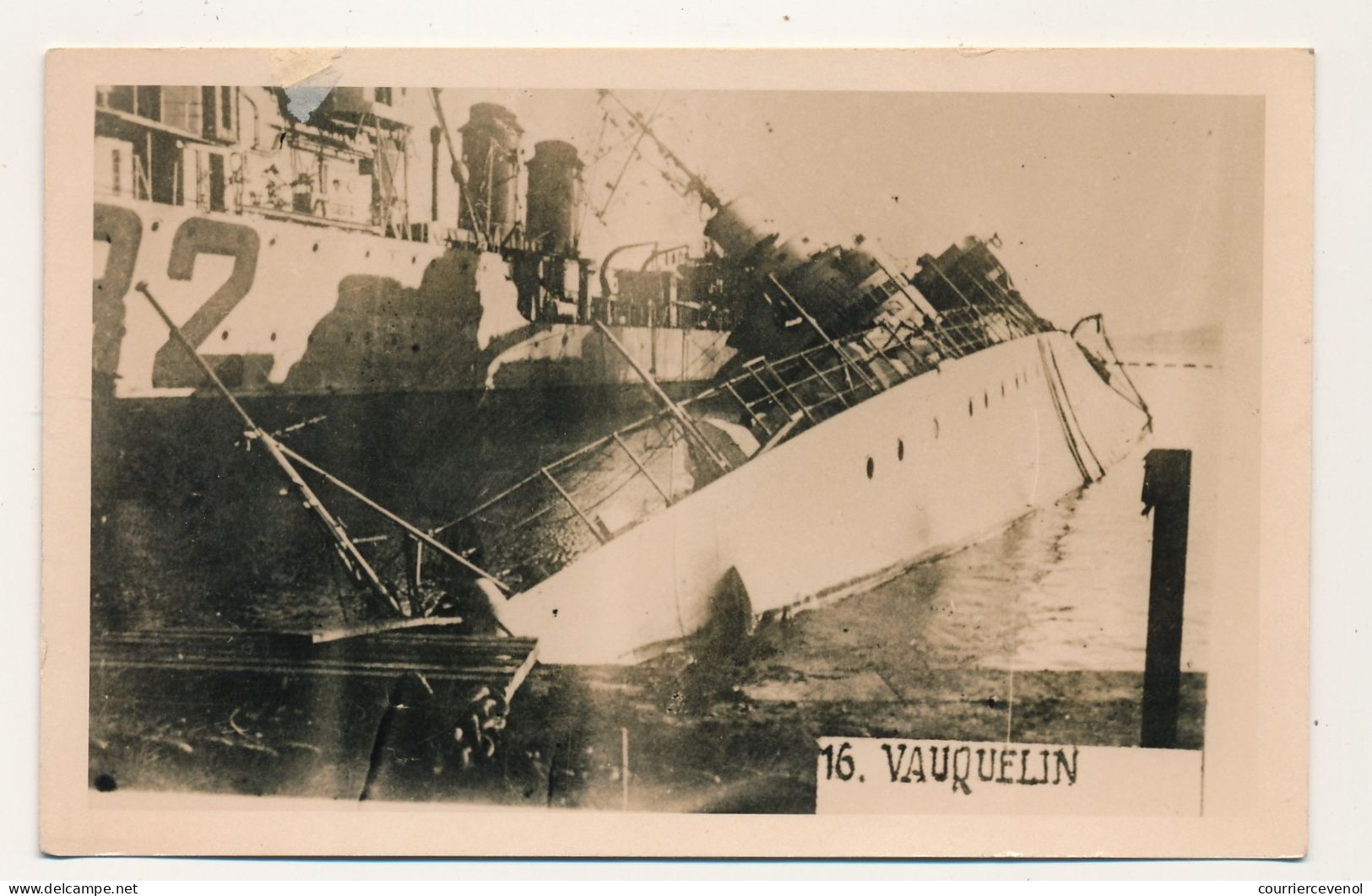 CPSM - TOULON - Sabordage De La Flotte - VAUQUELIN - Warships