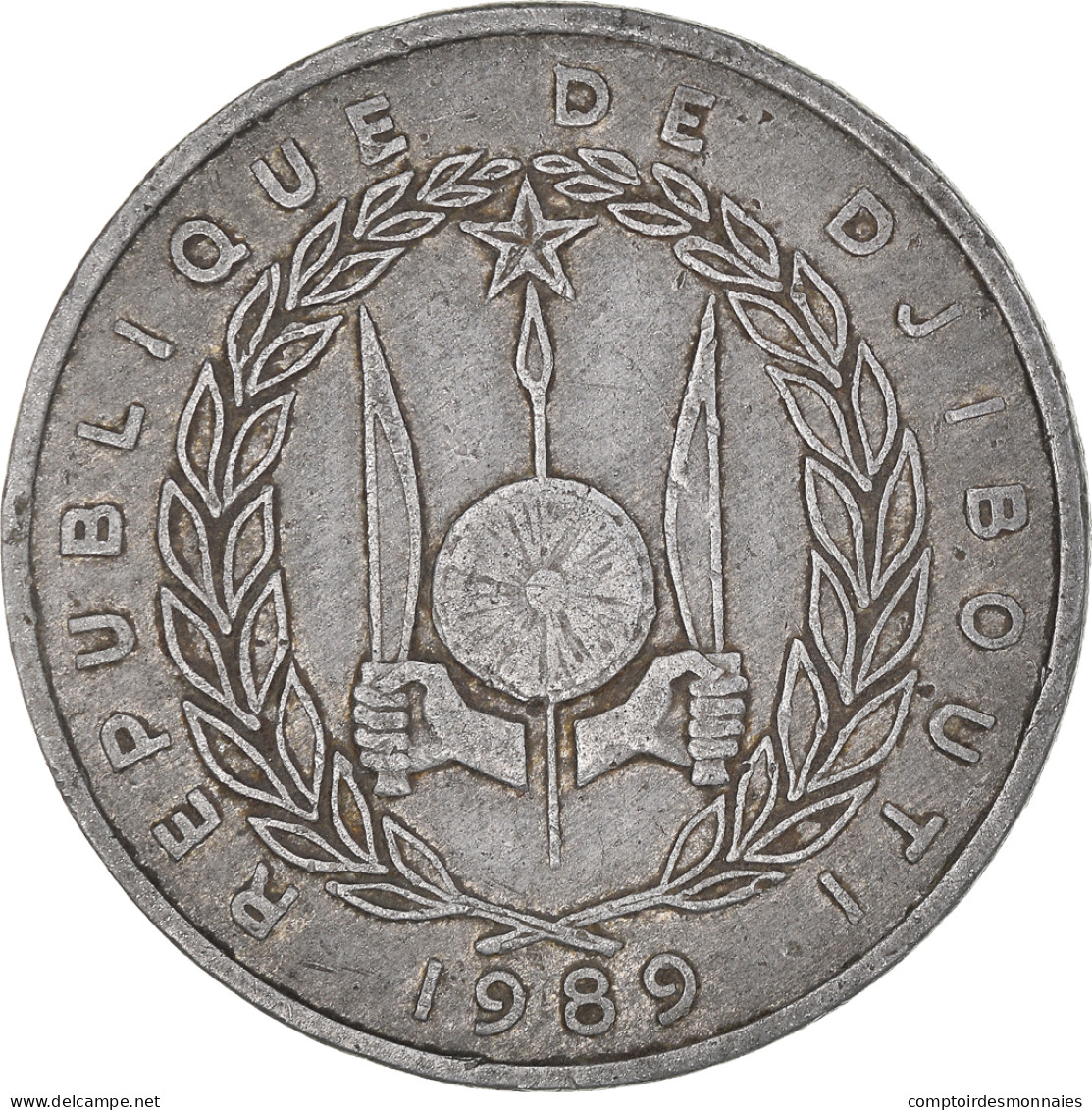 Monnaie, Djibouti, 5 Francs, 1989, Paris, TTB, Aluminium, KM:22 - Gibuti