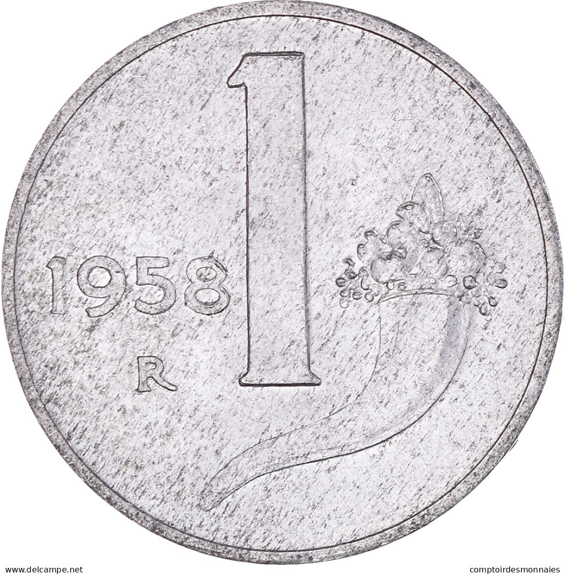 Monnaie, Italie, Lira, 1958, Rome, TB, Aluminium, KM:91 - 1 Lire