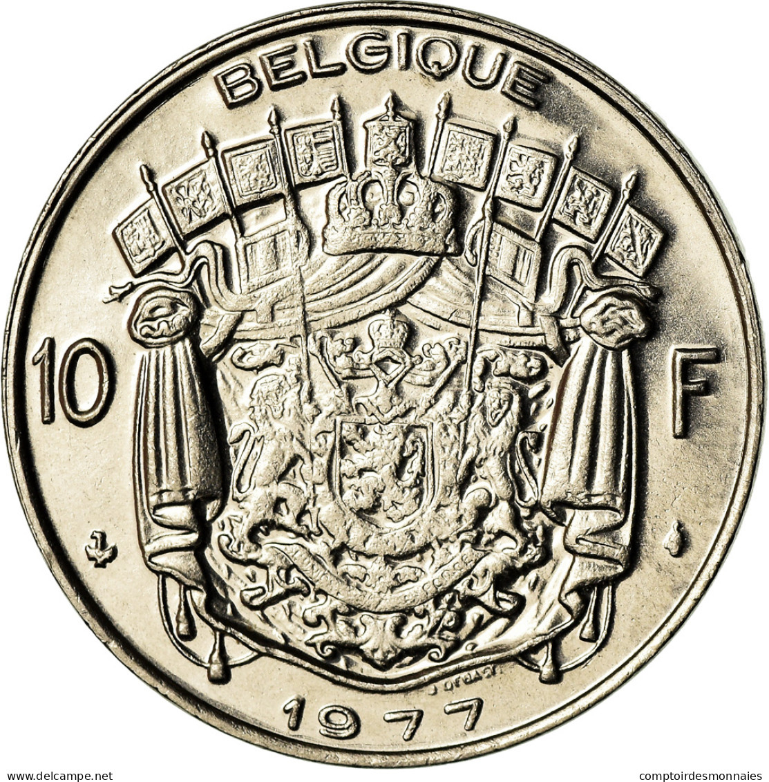 Monnaie, Belgique, 10 Francs, 10 Frank, 1977, Bruxelles, SUP, Nickel, KM:155.1 - 10 Francs