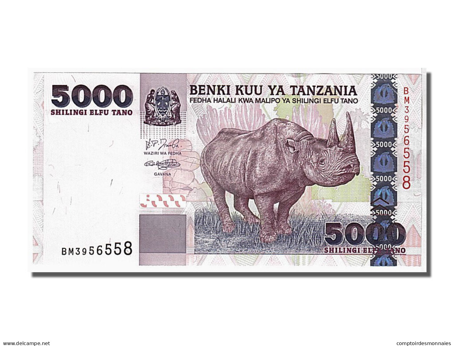 Billet, Tanzania, 5000 Shilingi, 2003, KM:38, NEUF - Tanzanie