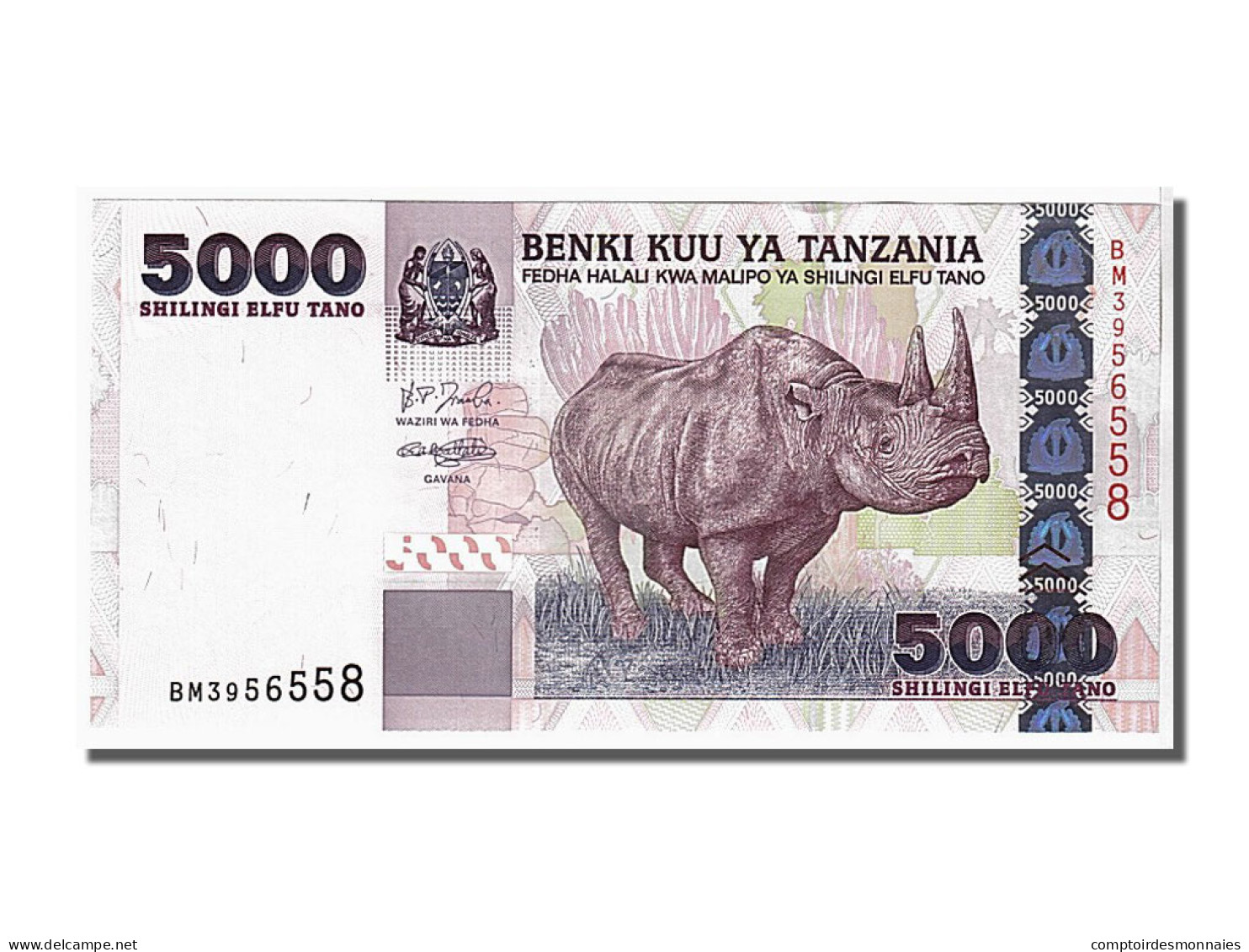 Billet, Tanzania, 5000 Shilingi, 2003, KM:38, NEUF - Tansania