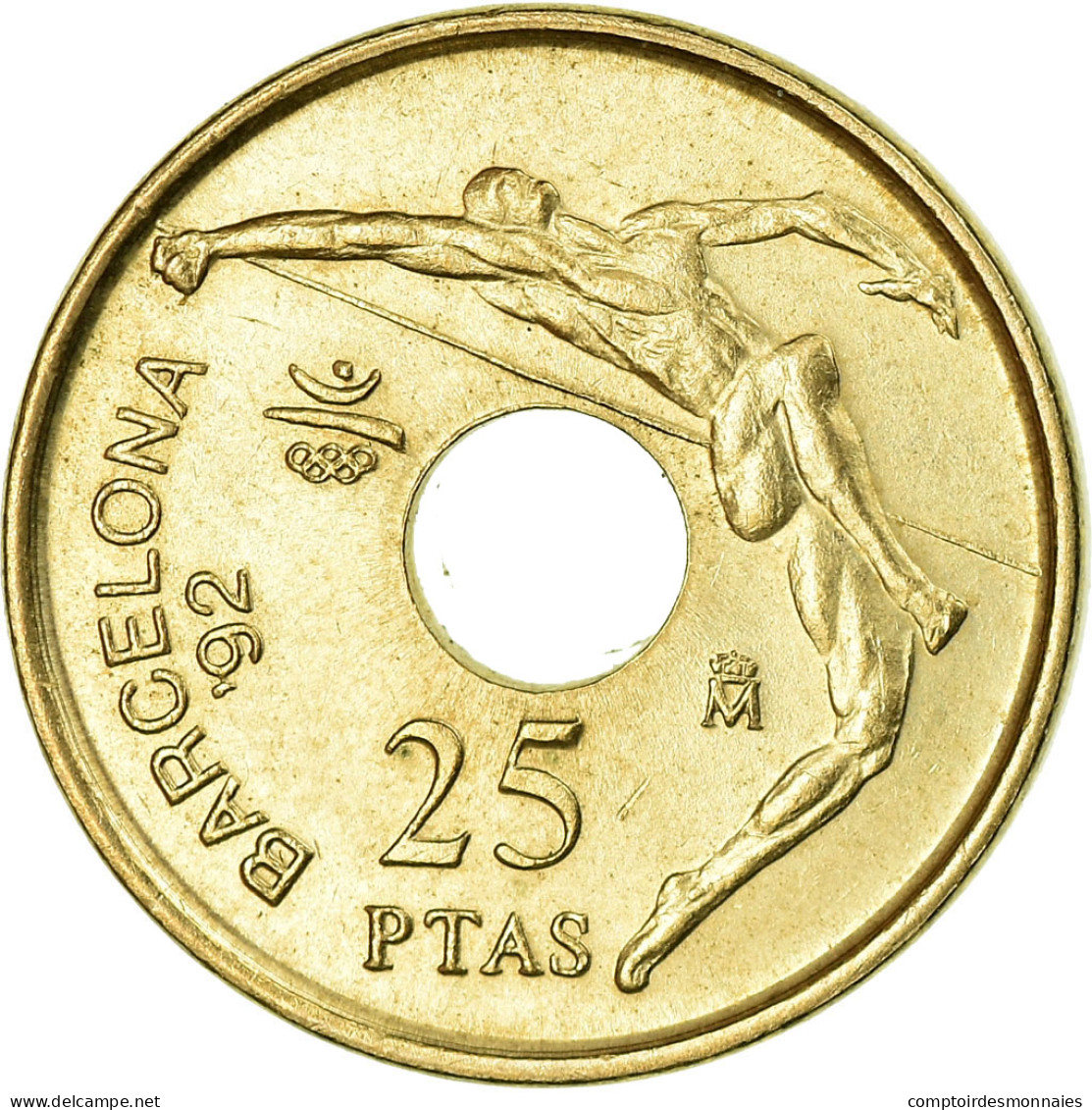 Monnaie, Espagne, Juan Carlos I, 25 Pesetas, 1990, Madrid, SUP, Aluminum-Bronze - 25 Pesetas