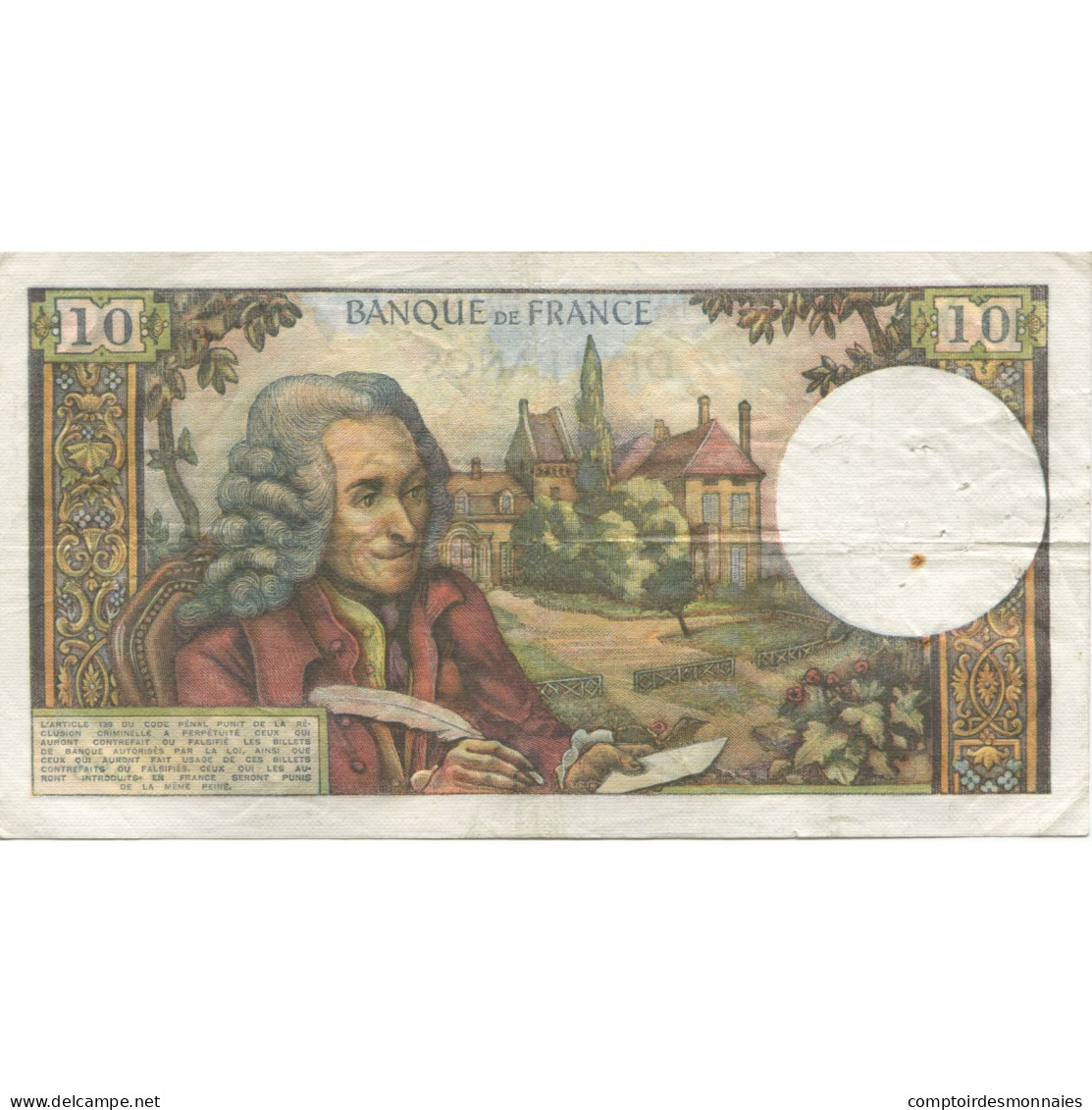 France, 10 Francs, Voltaire, 1971, 1971-09-02, TTB, Fayette:62.51, KM:147d - 10 F 1963-1973 ''Voltaire''