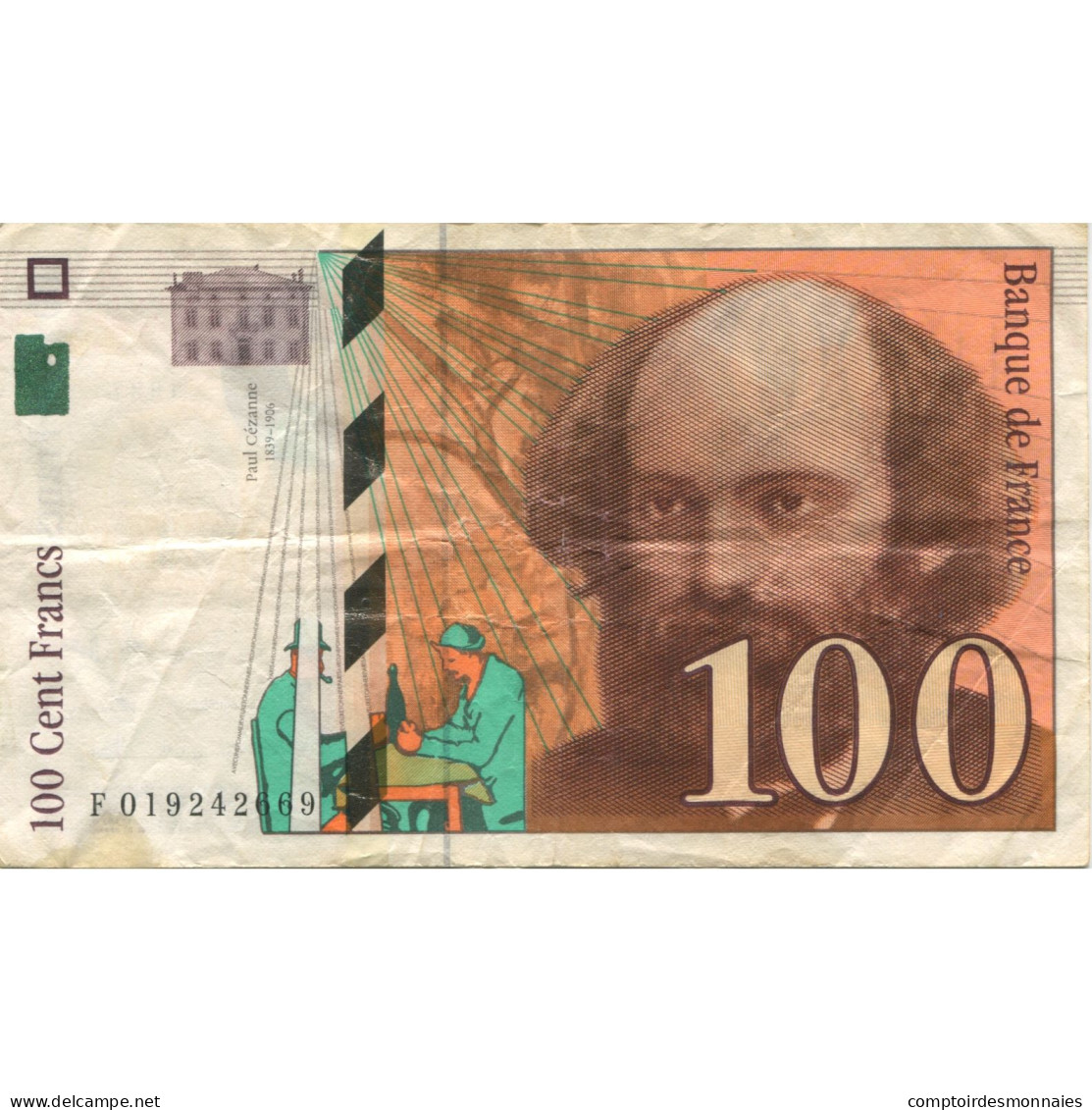 France, 100 Francs, Cézanne, 1997, TB, Fayette:F74.01, KM:158a - 100 F 1997-1998 ''Cézanne''