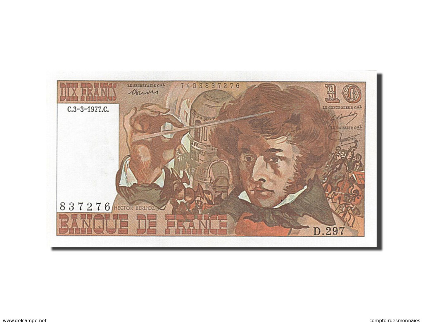 Billet, France, 10 Francs, 10 F 1972-1978 ''Berlioz'', 1977, 1977-03-03, SPL - 10 F 1972-1978 ''Berlioz''