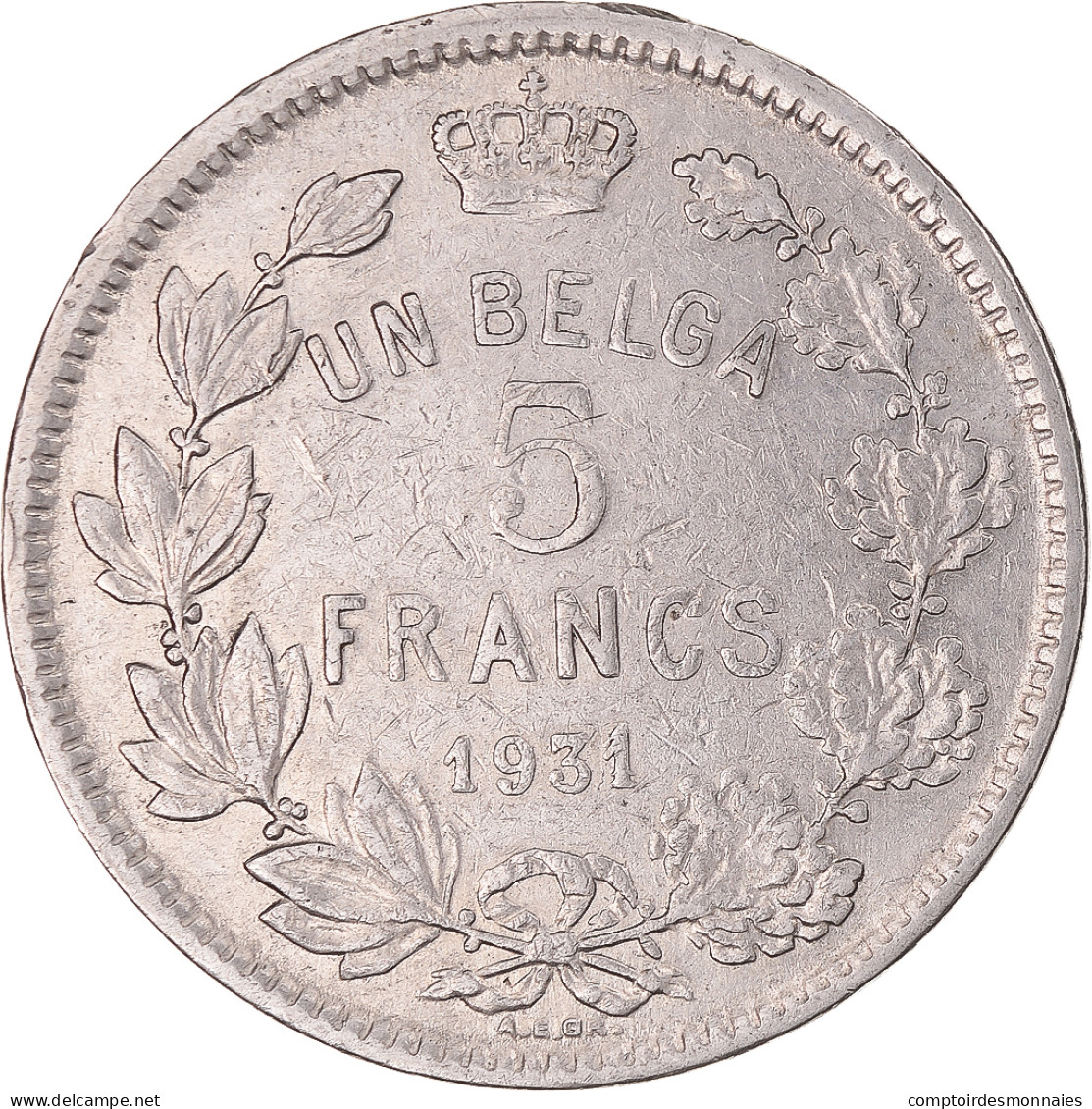 Monnaie, Belgique, 5 Francs, 5 Frank, 1931 - 5 Francs & 1 Belga