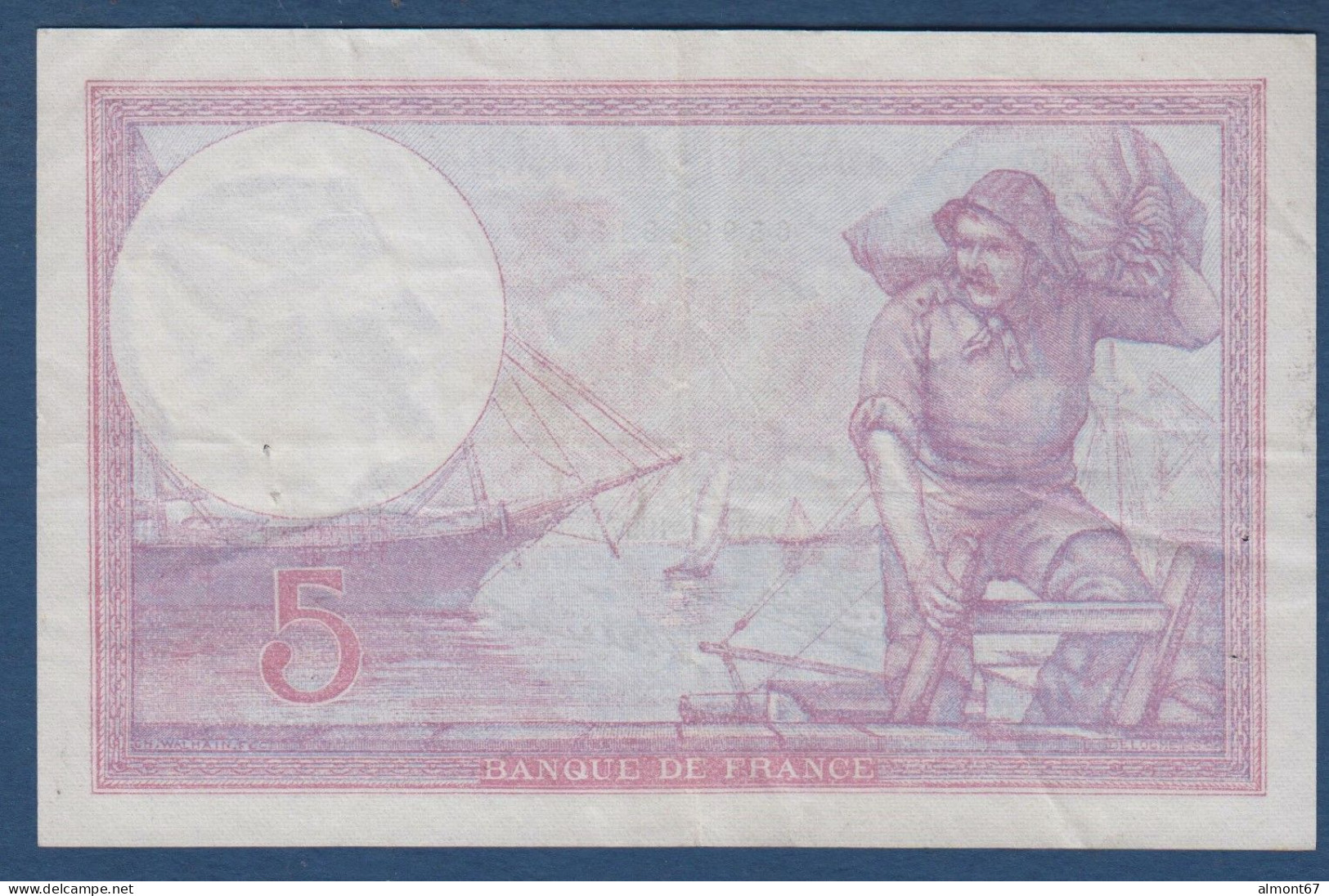 5 Francs  Violet   Du  12 - 1 - 1927 - 5 F 1917-1940 ''Violet''