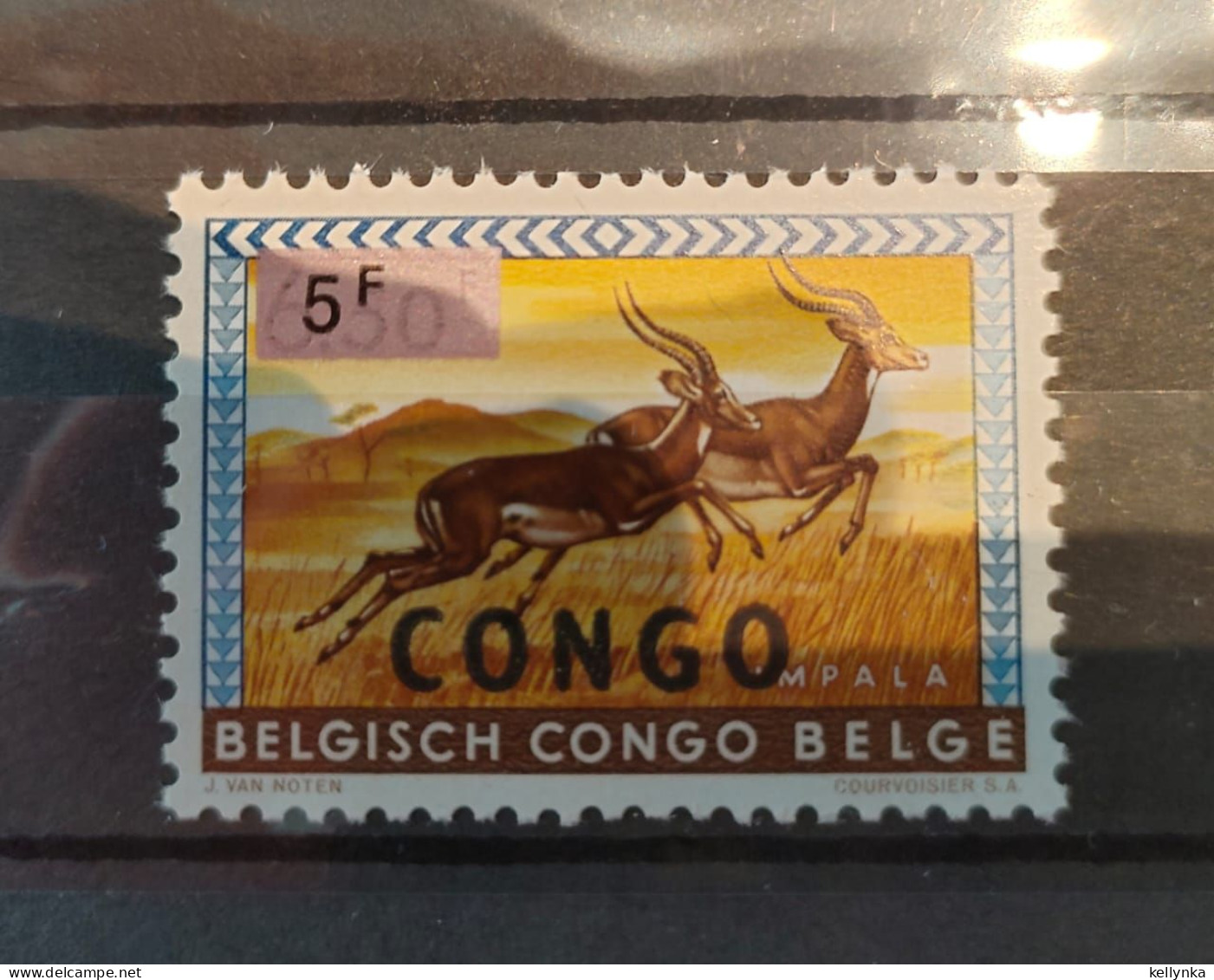 République Du Congo - 540 - Erreur - Cartouche Rose Au Lieu De Bleue - 1964 - Animaux - MNH - Unused Stamps
