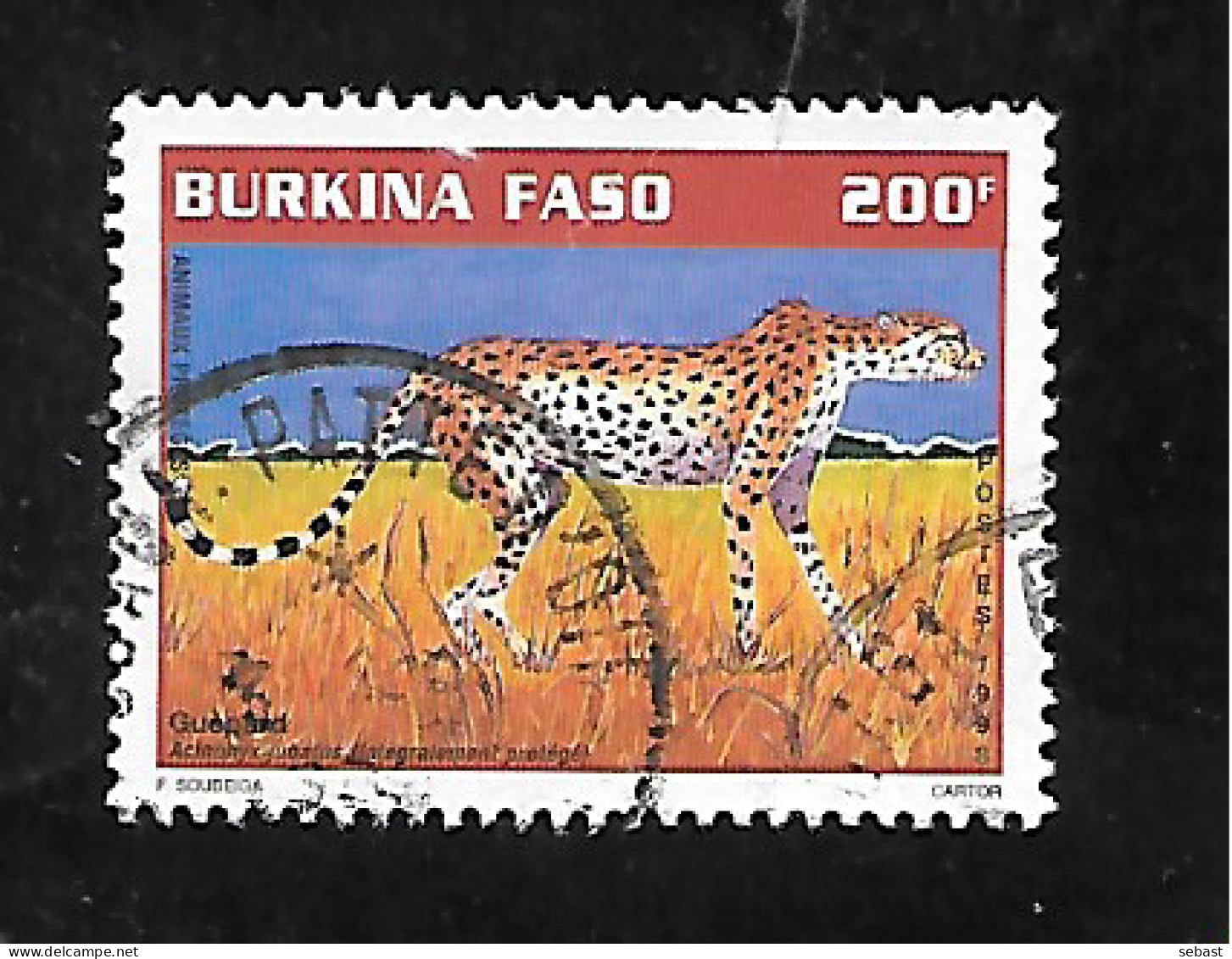 TIMBRE OBLITERE  DU BURKINA DE 1998 N° MICHEL 1504 - Burkina Faso (1984-...)